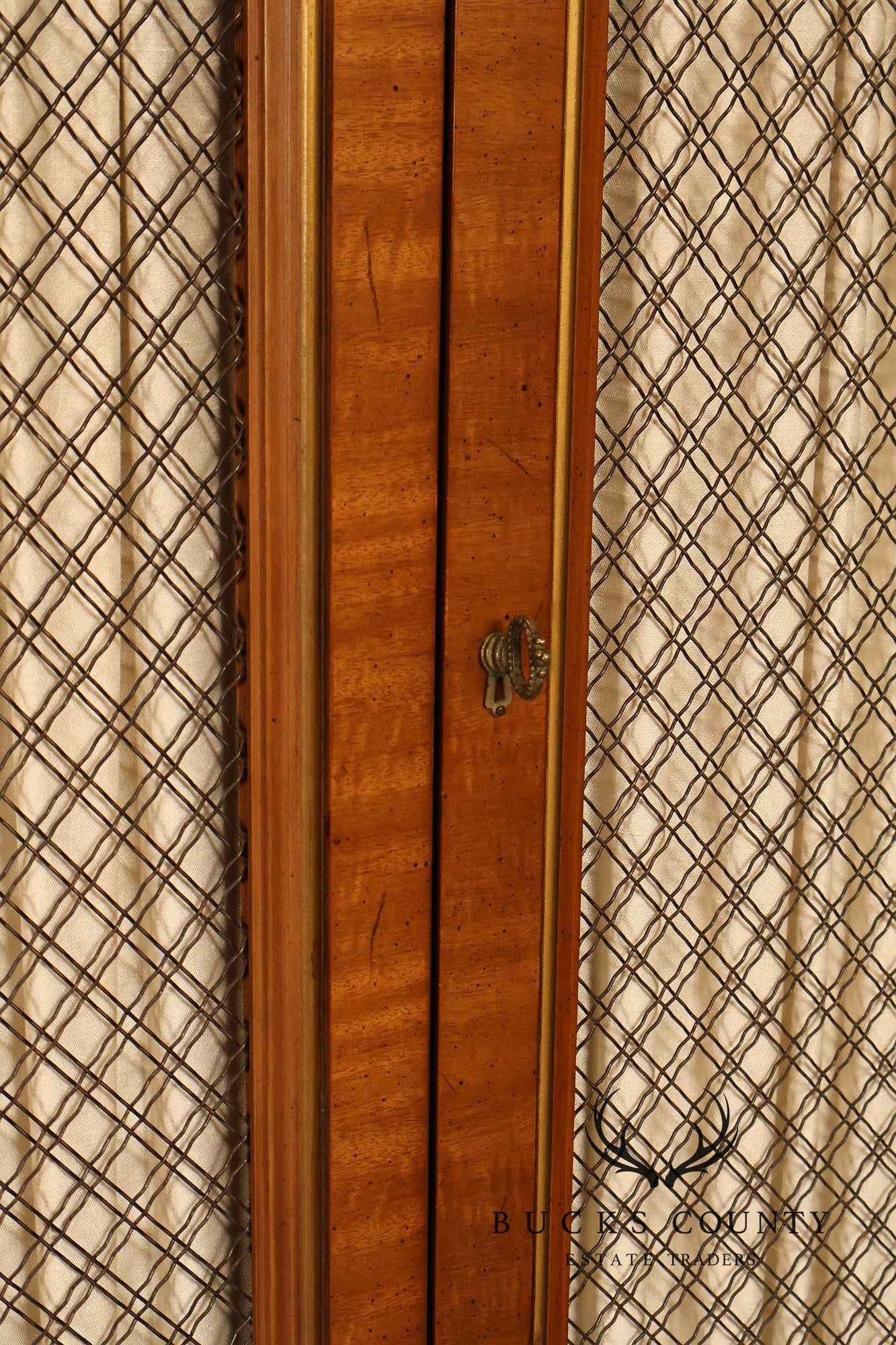Henredon Vintage Pair Of Walnut Louis XVI Style Bookcases