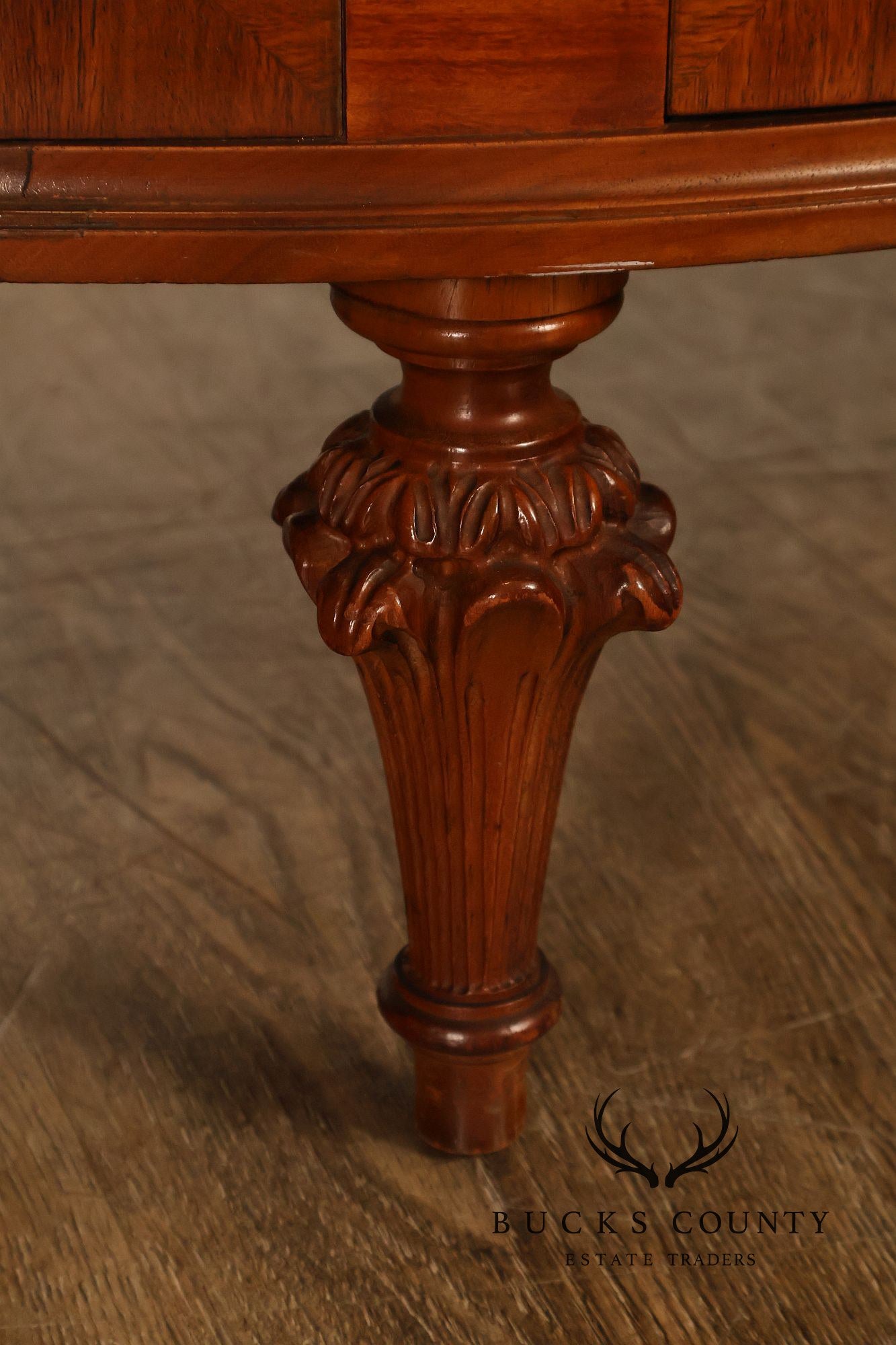 Antique French Louis XVI Neoclassical Inlaid Demilune Marble Top Commode