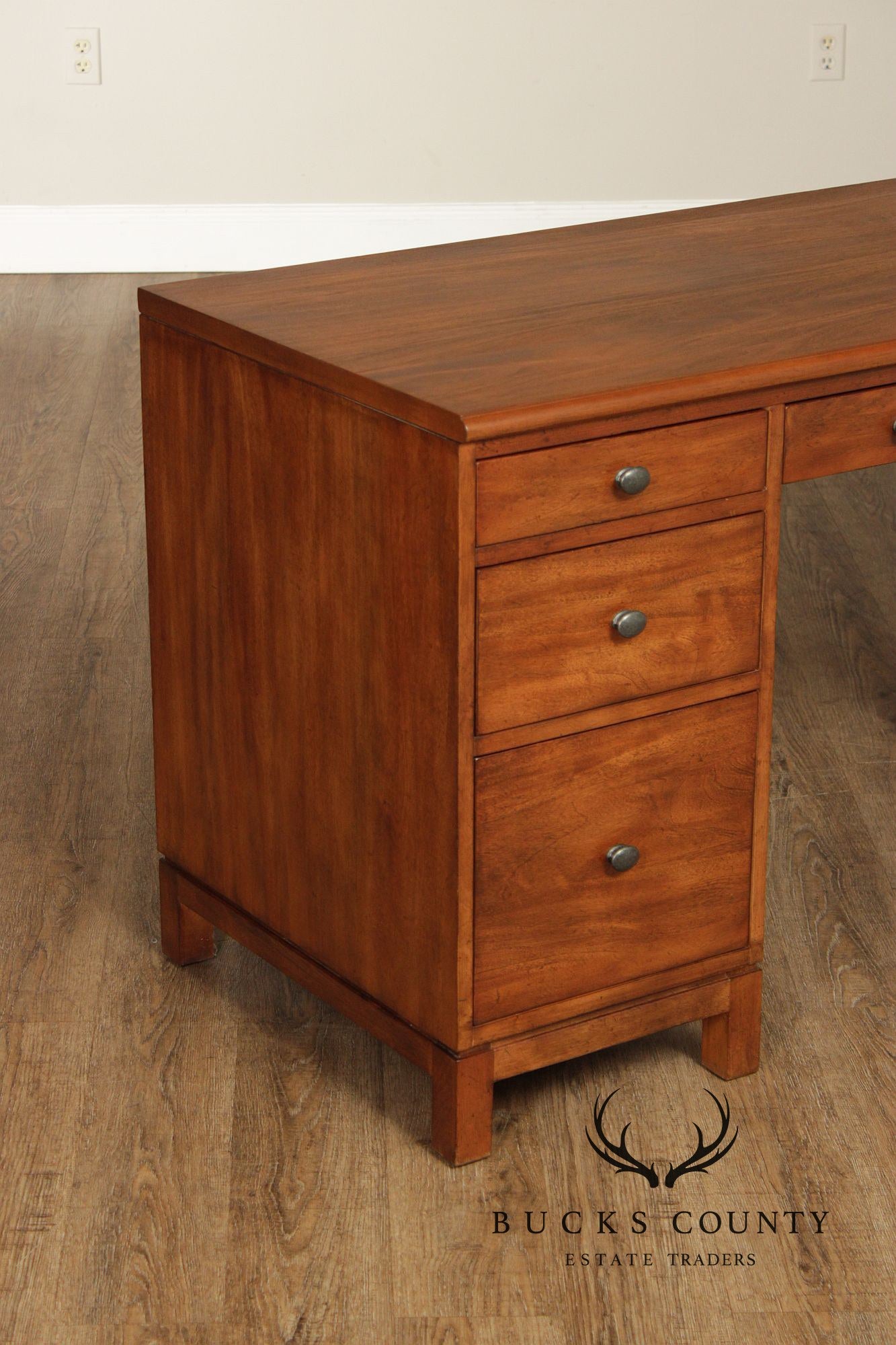 Ethan Allen Double Pedestal Writing Desk