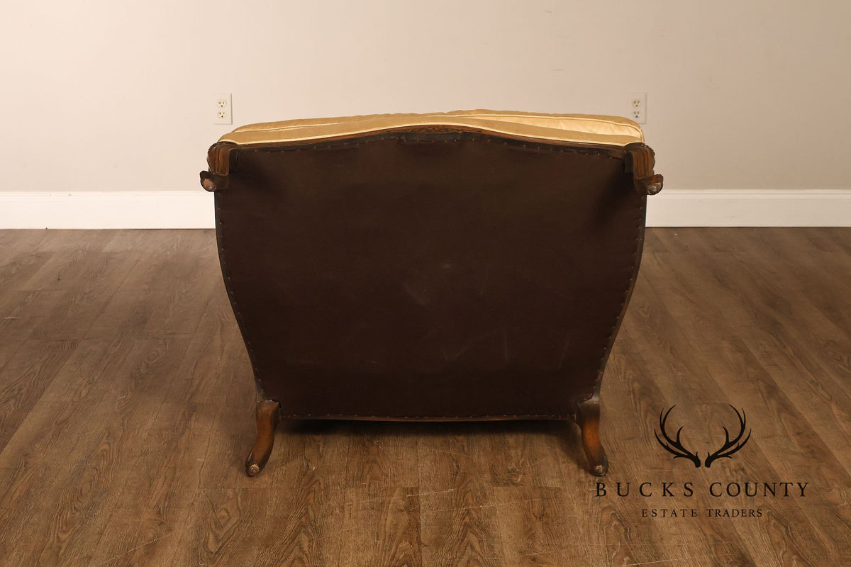 French Louis XV Style Wingback Bergere Chair
