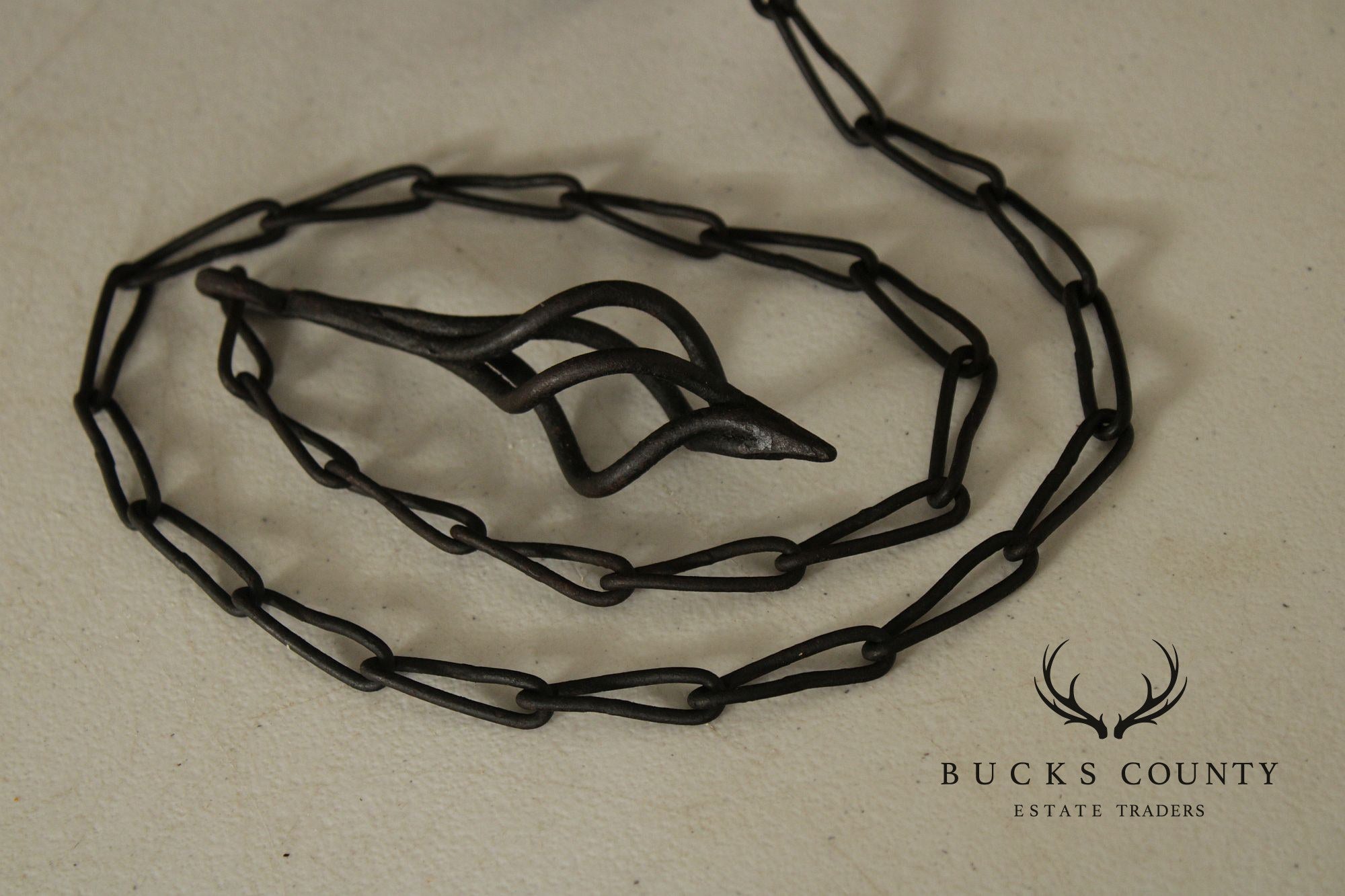 Antique Wrought Iron and Brass Wall-Mounted Bell