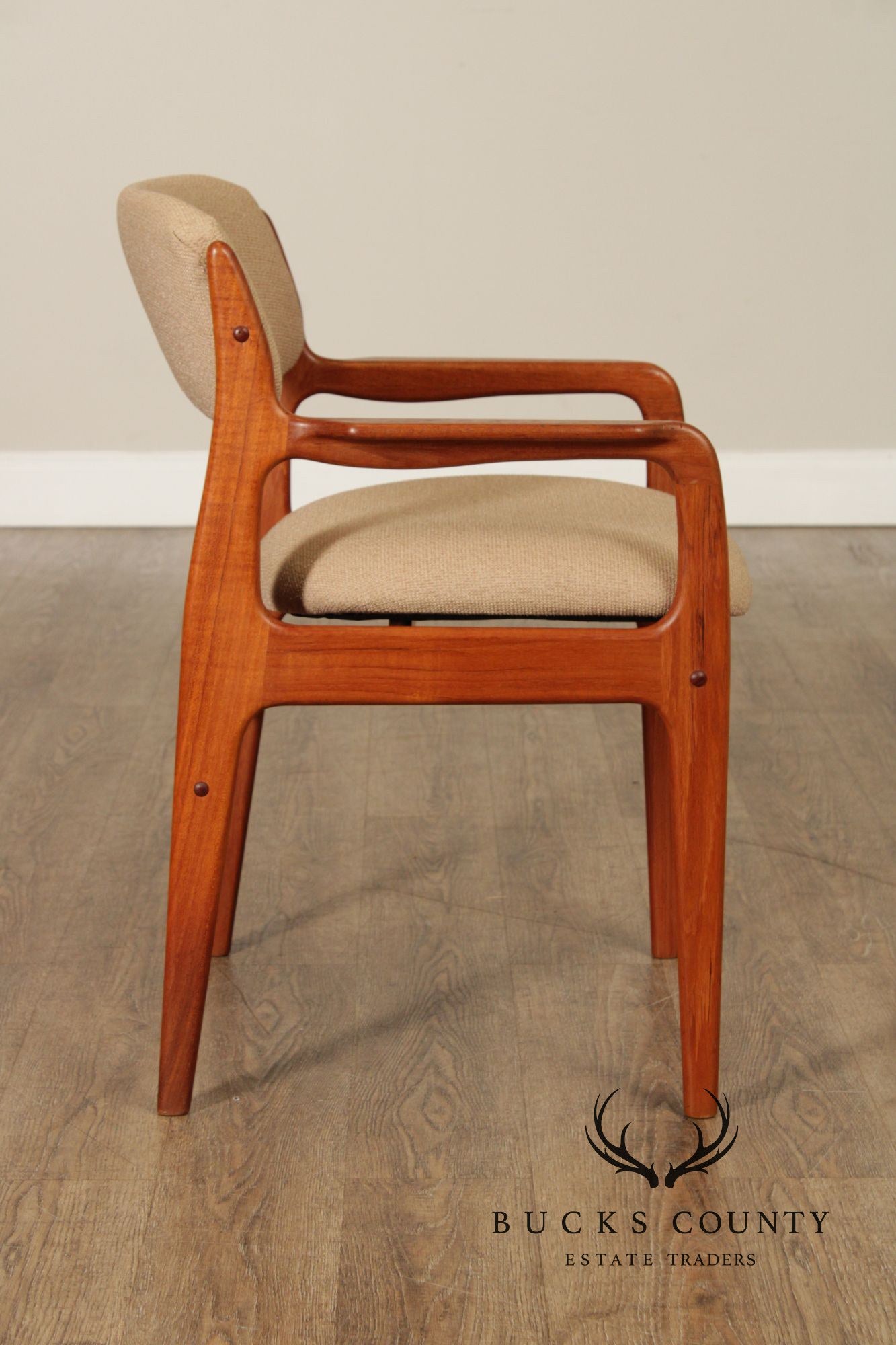 Benny Linden Danish Modern Style Pair of Teak Armchairs