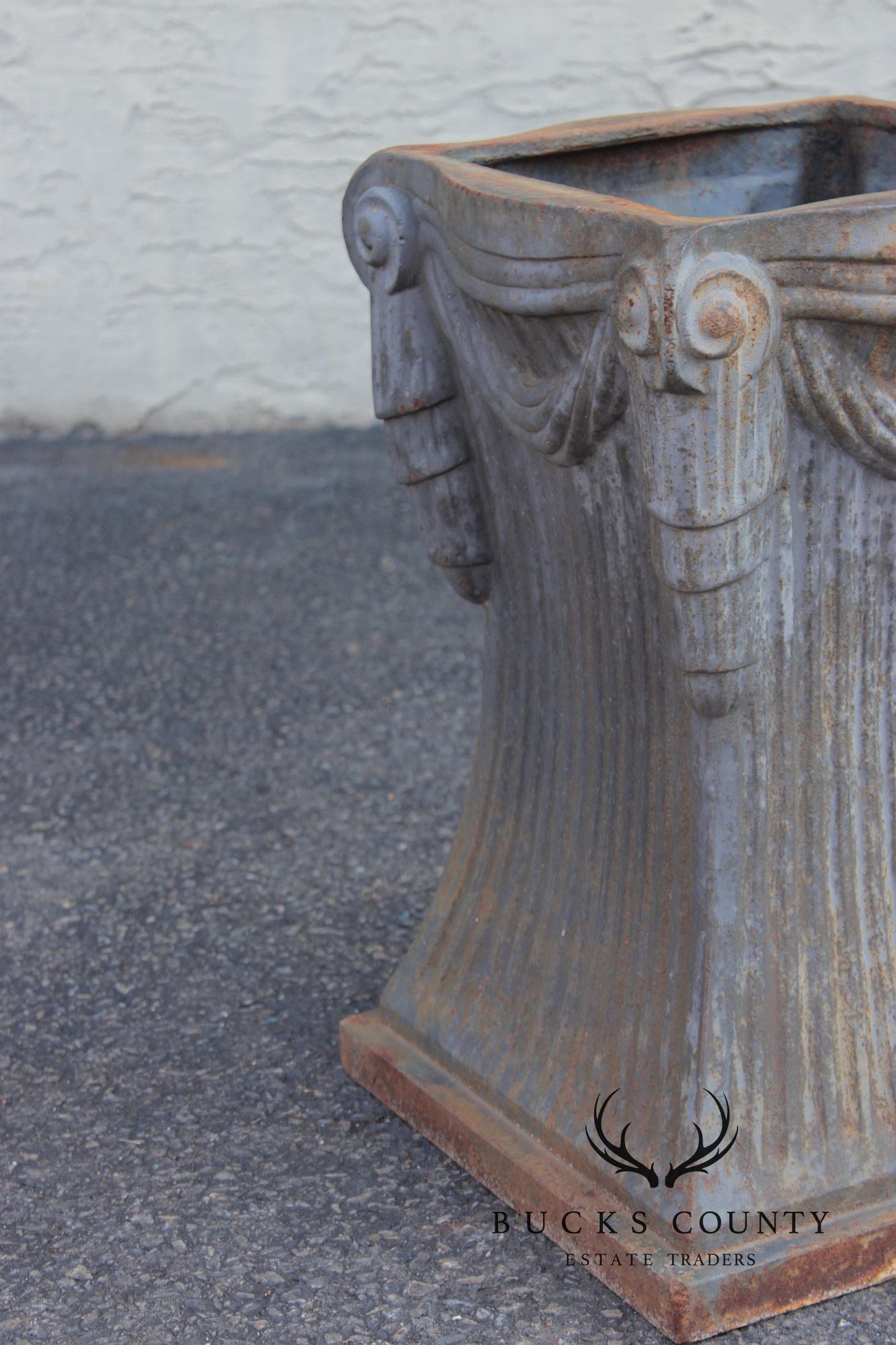 Vintage Pair of Cast Iron Garden Pedestals