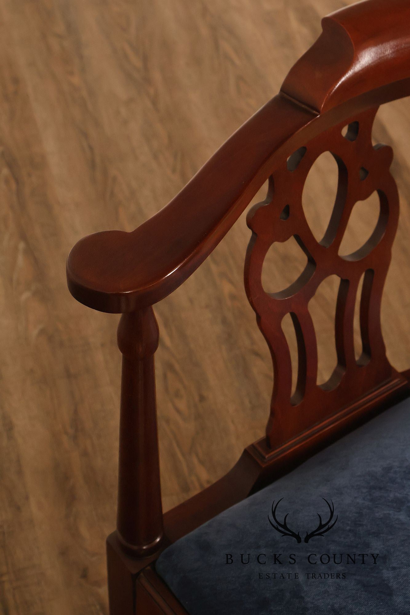 Chippendale Style Solid Mahogany Corner Chair