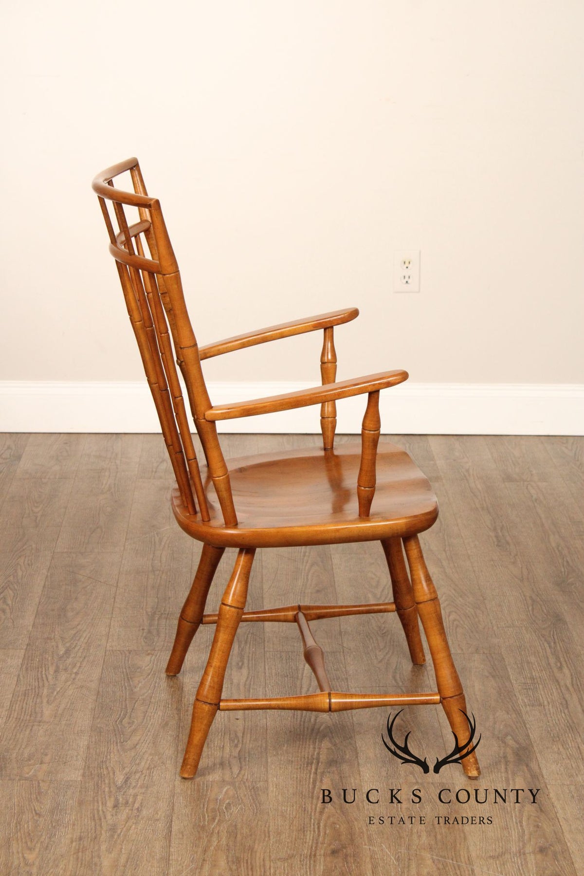 Ethan Allen Set of Four Faux Bamboo Dining Chairs