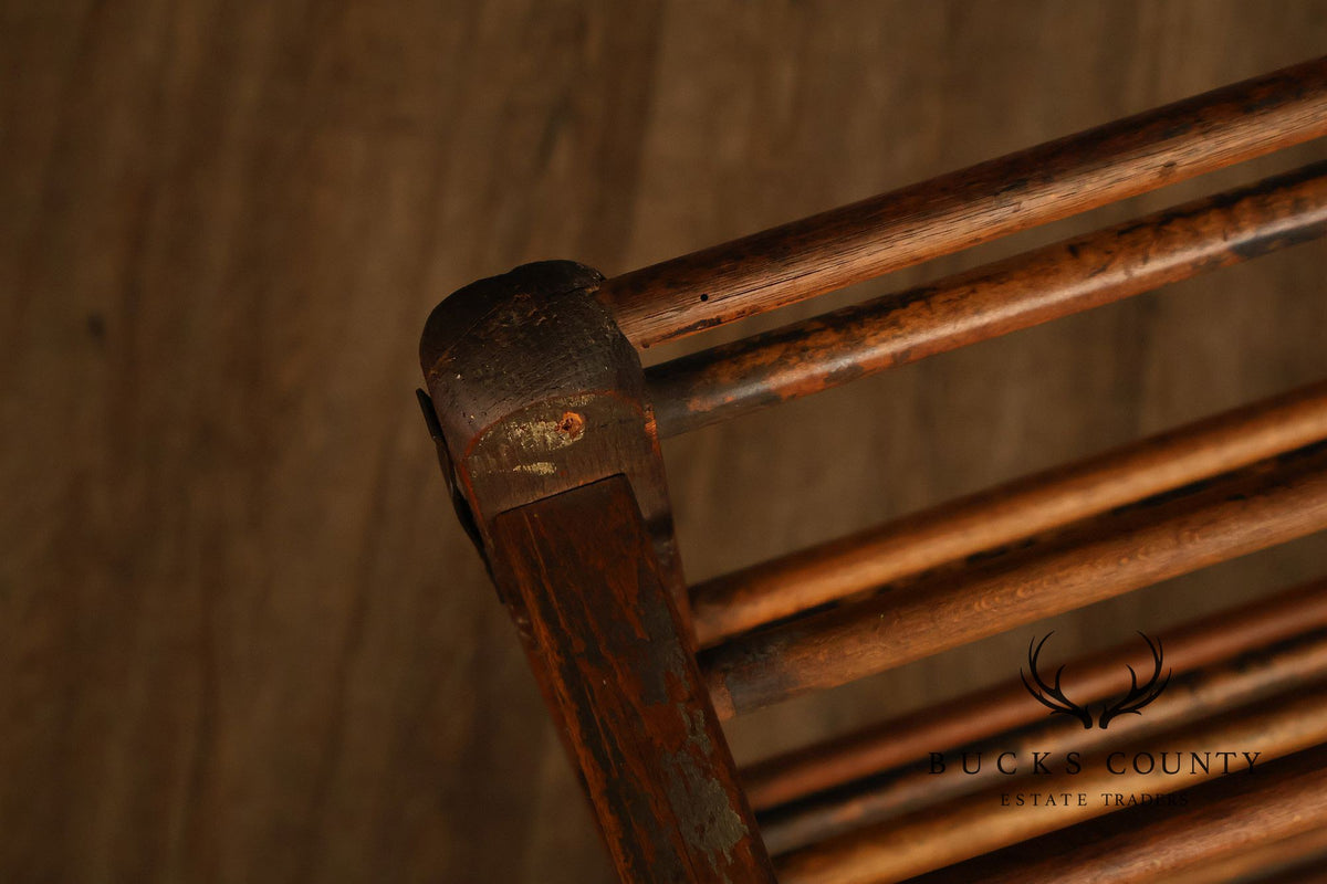 Antique Six-Tier Wooden Shoe Drying Rack