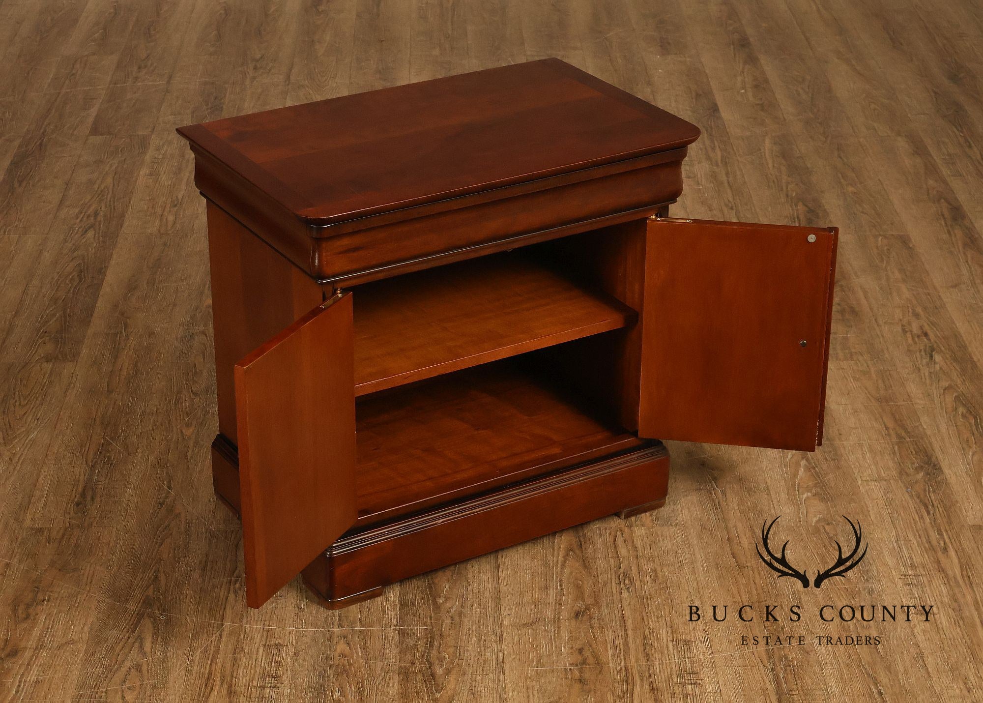 Grange French Louis Philippe Style Cherry Two Door Cabinet Nightstand