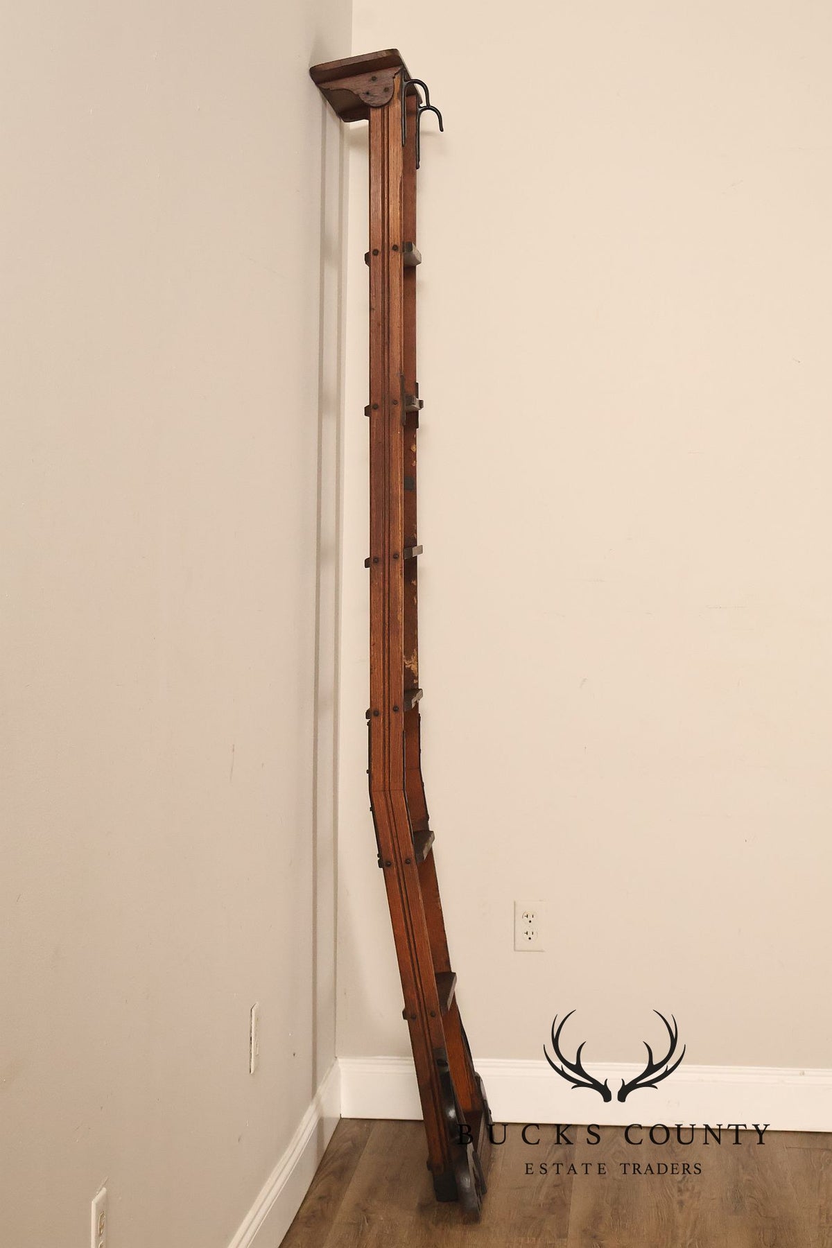 Antique Bicycle Ladder Co. Rolling Library Ladder