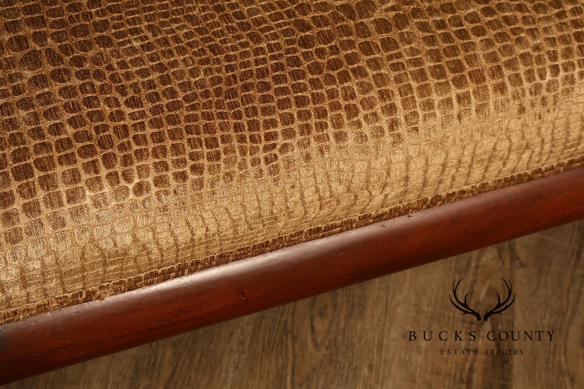 Antique American Classical Empire Style Mahogany Upholstered Sofa