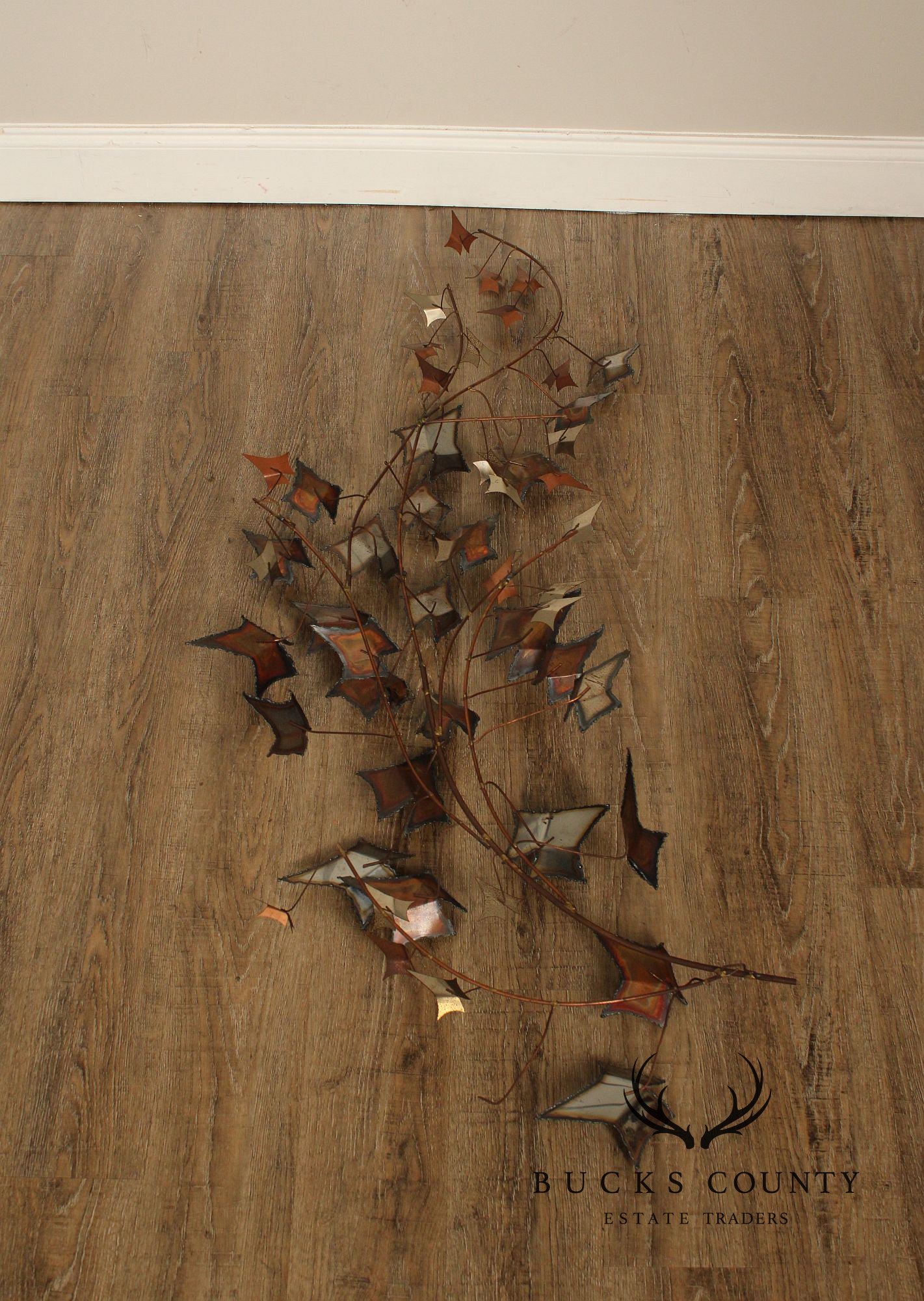 Curtis Jere Brutalist Wall Sculpture, Autumn Leaves