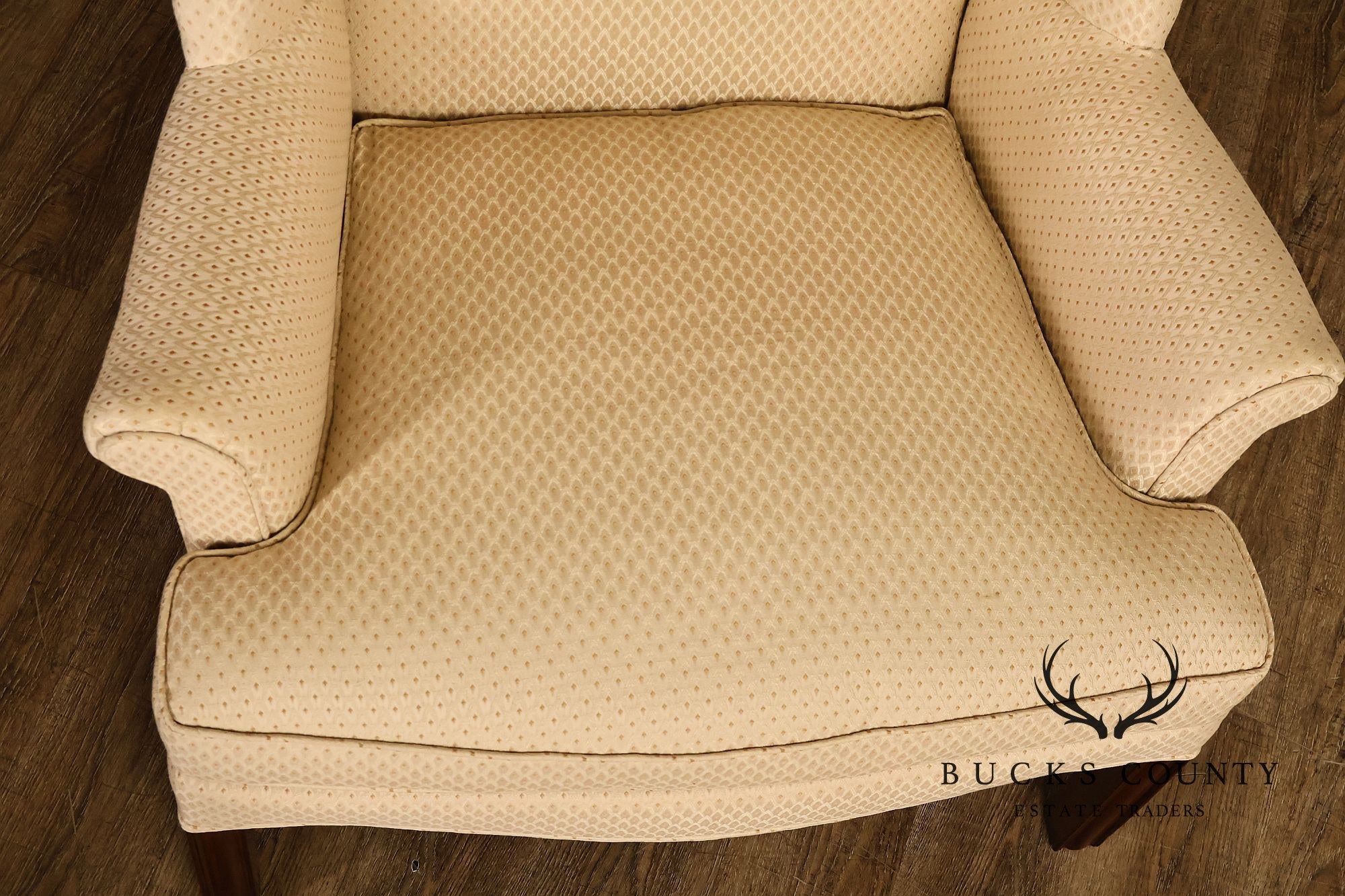 Kittinger Williamsburg Adaptation Chippendale Style Mahogany Wing Chair