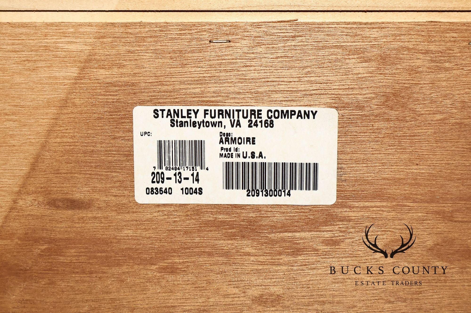 Stanley Furniture Traditional Carved Cherry Bedroom Storage Armoire