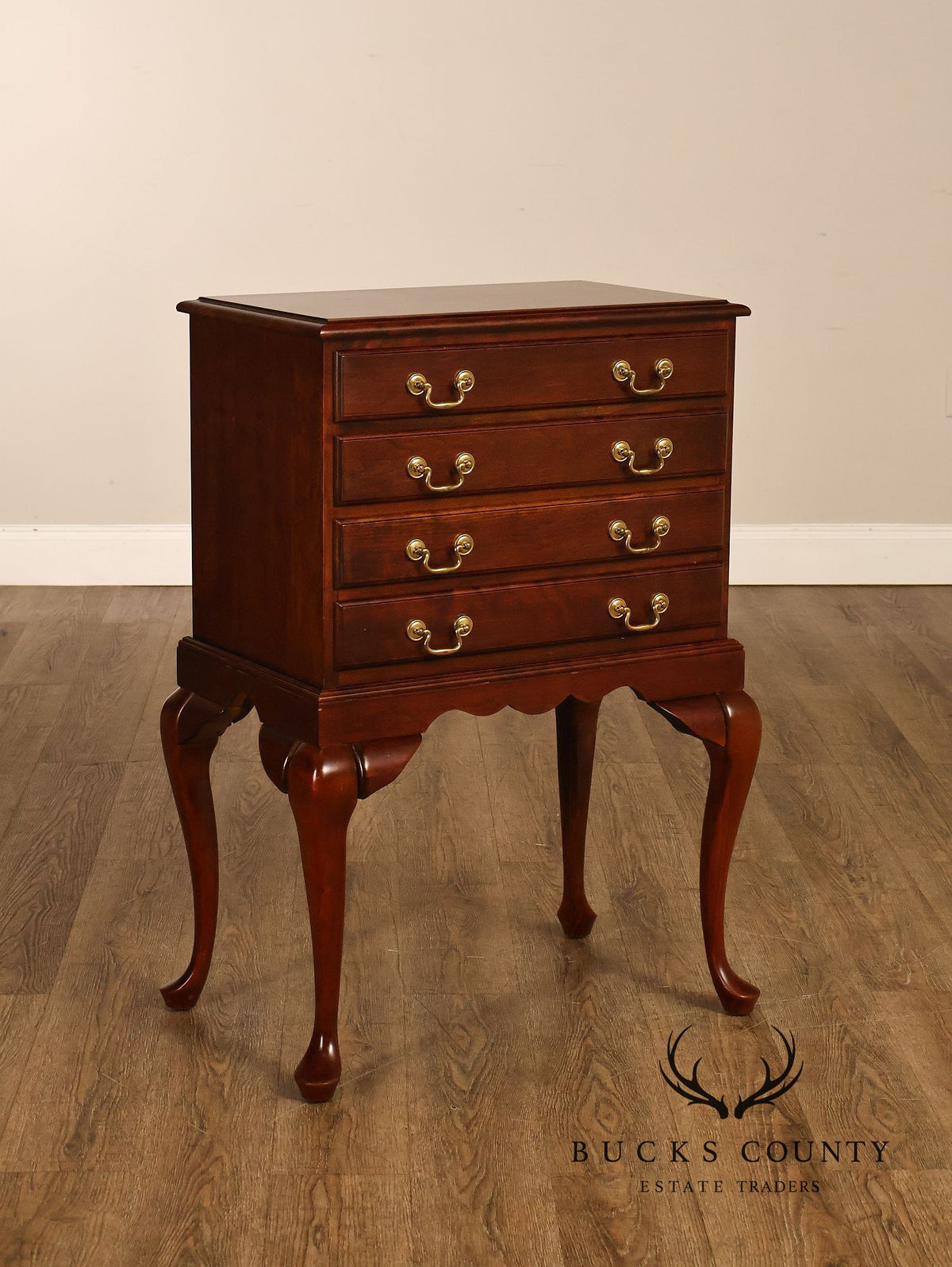 Chippendale Style Mahogany Four Drawer Silver Chest On Stand