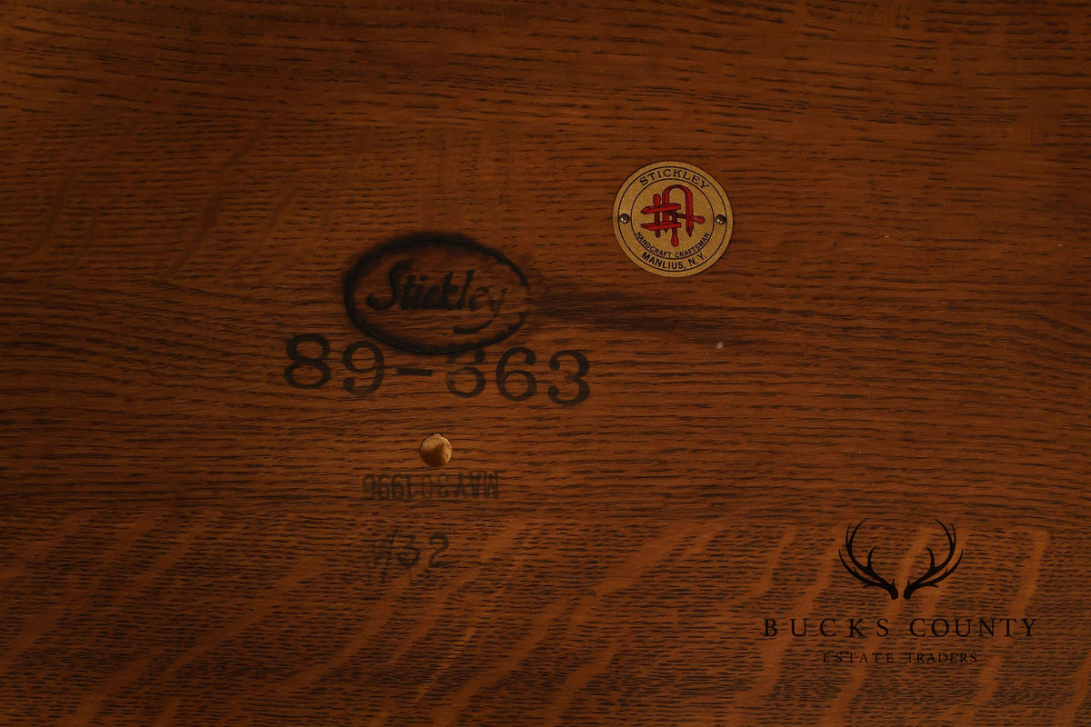 Stickley Mission Collection Oak Round Lamp Table