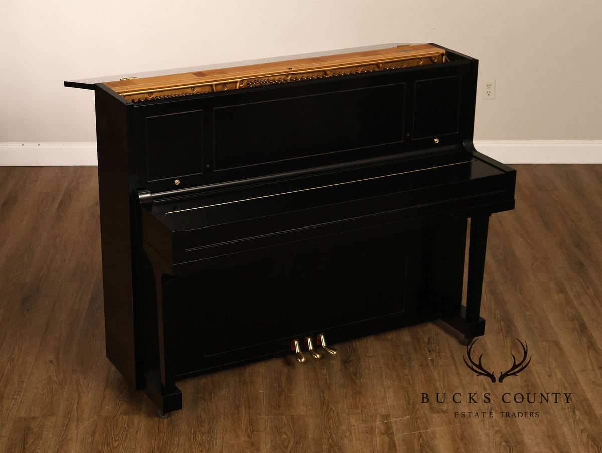 Steinway & Sons Model 1098 Ebonized Upright Piano With Bench