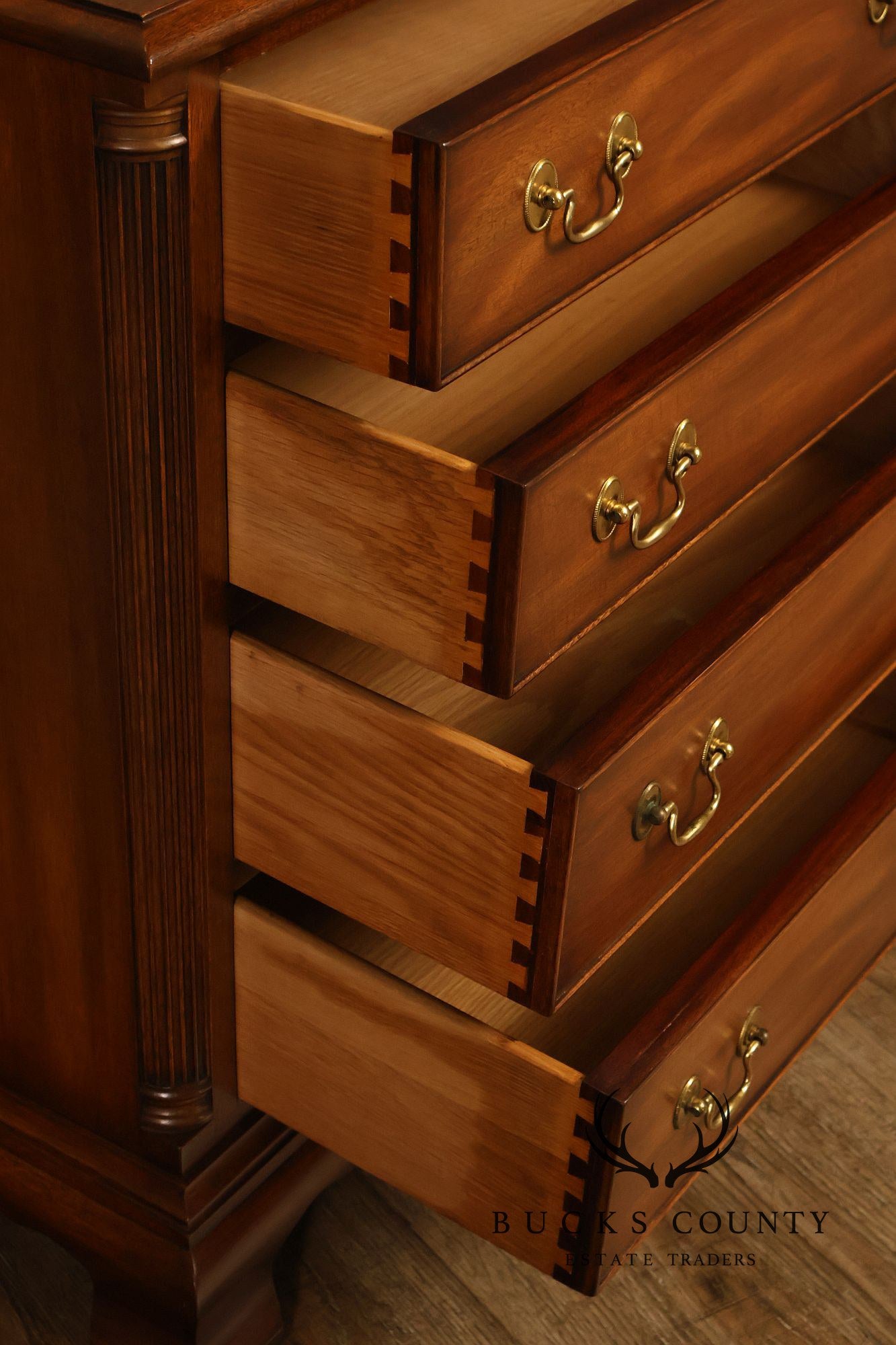 Henkel Harris Georgian Style Mahogany Bedside Chest