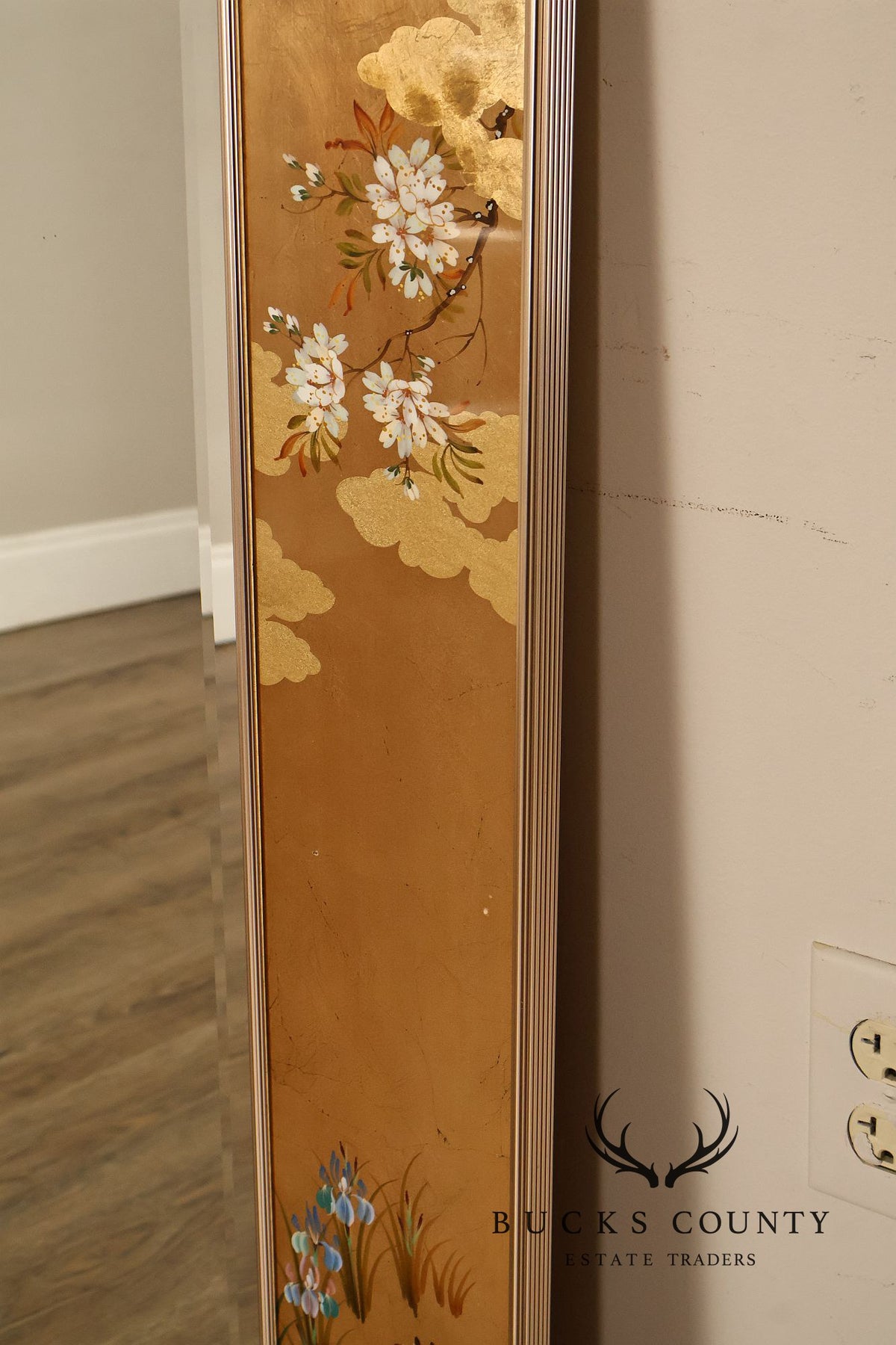 LaBarge Chinoiserie Eglomise Wall Mirror
