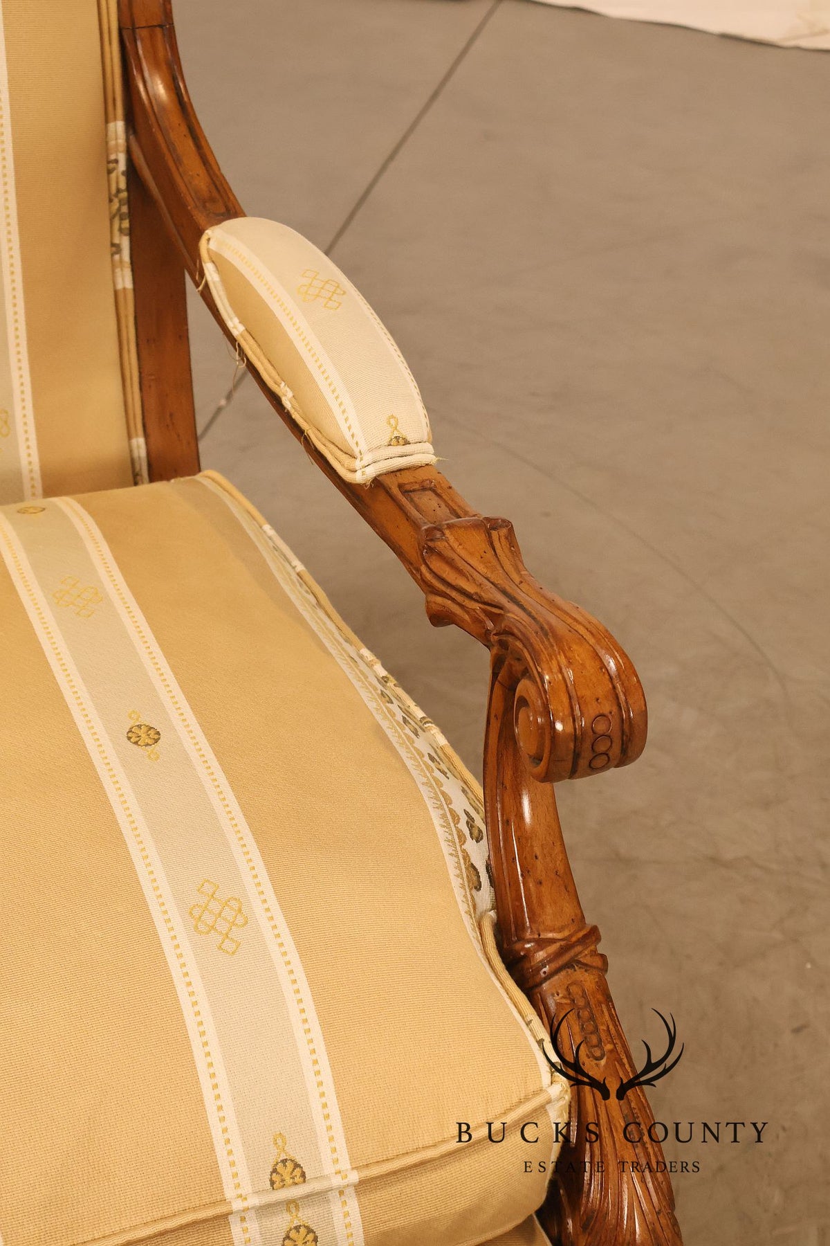Sherrill Furniture Regency Style Pair of Bergere Armchairs