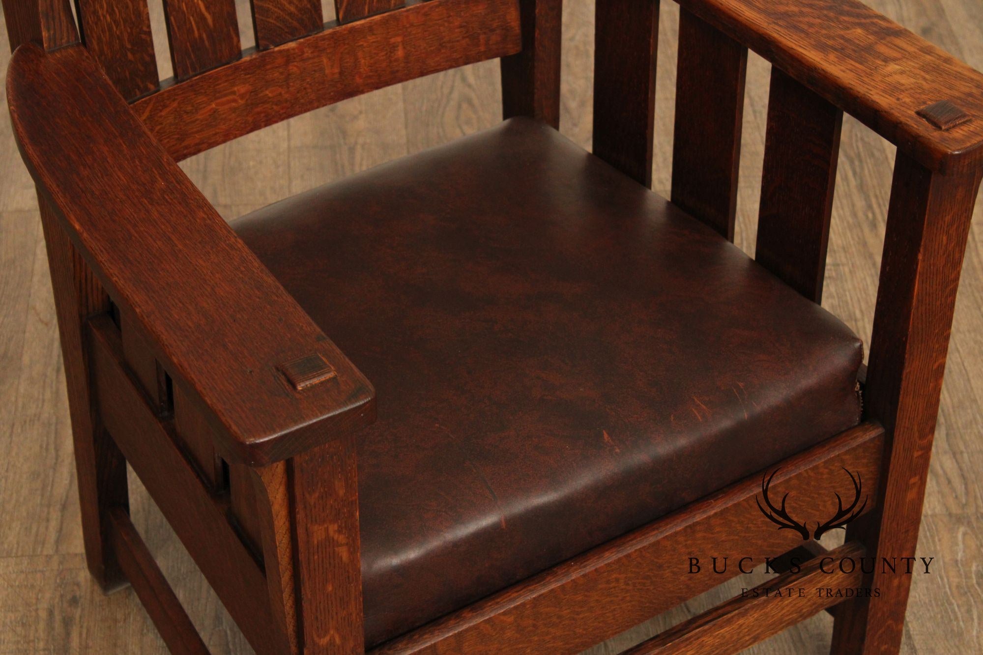 Antique Mission Oak Armchair