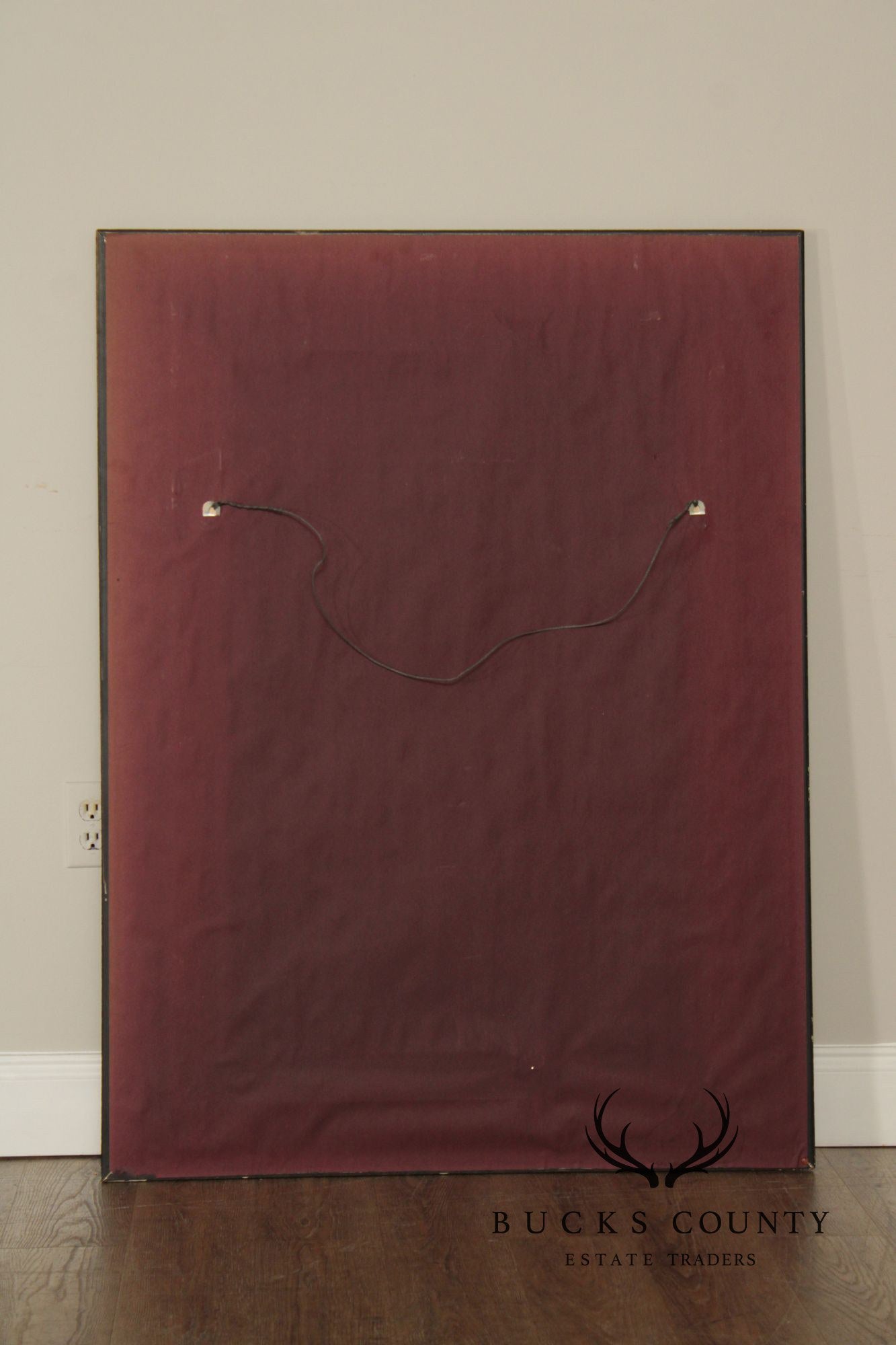 Vintage Ebonized and Partial Gilt Wall Mirror