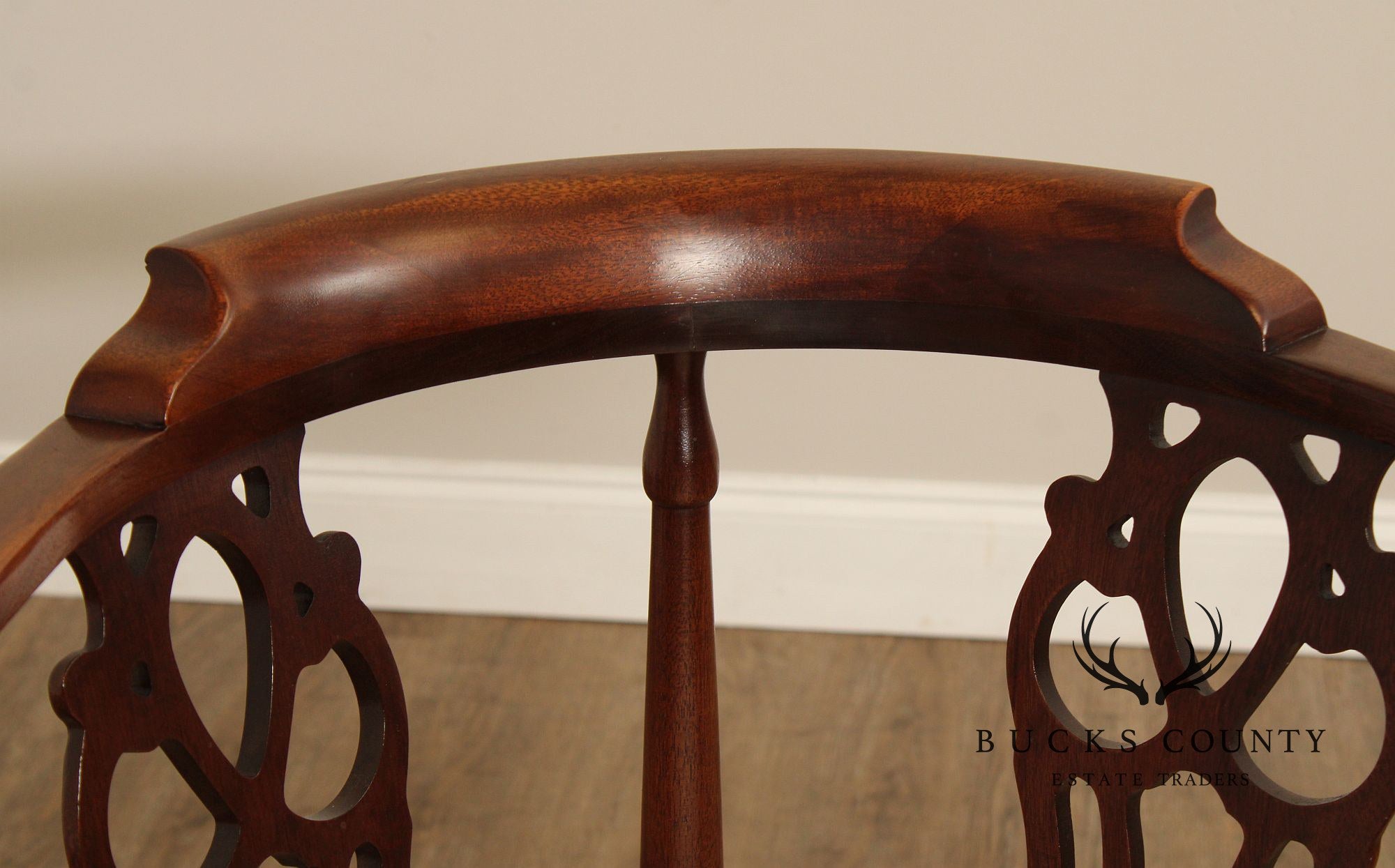 Hickory Chair Chippendale Style Mahogany Corner Chair