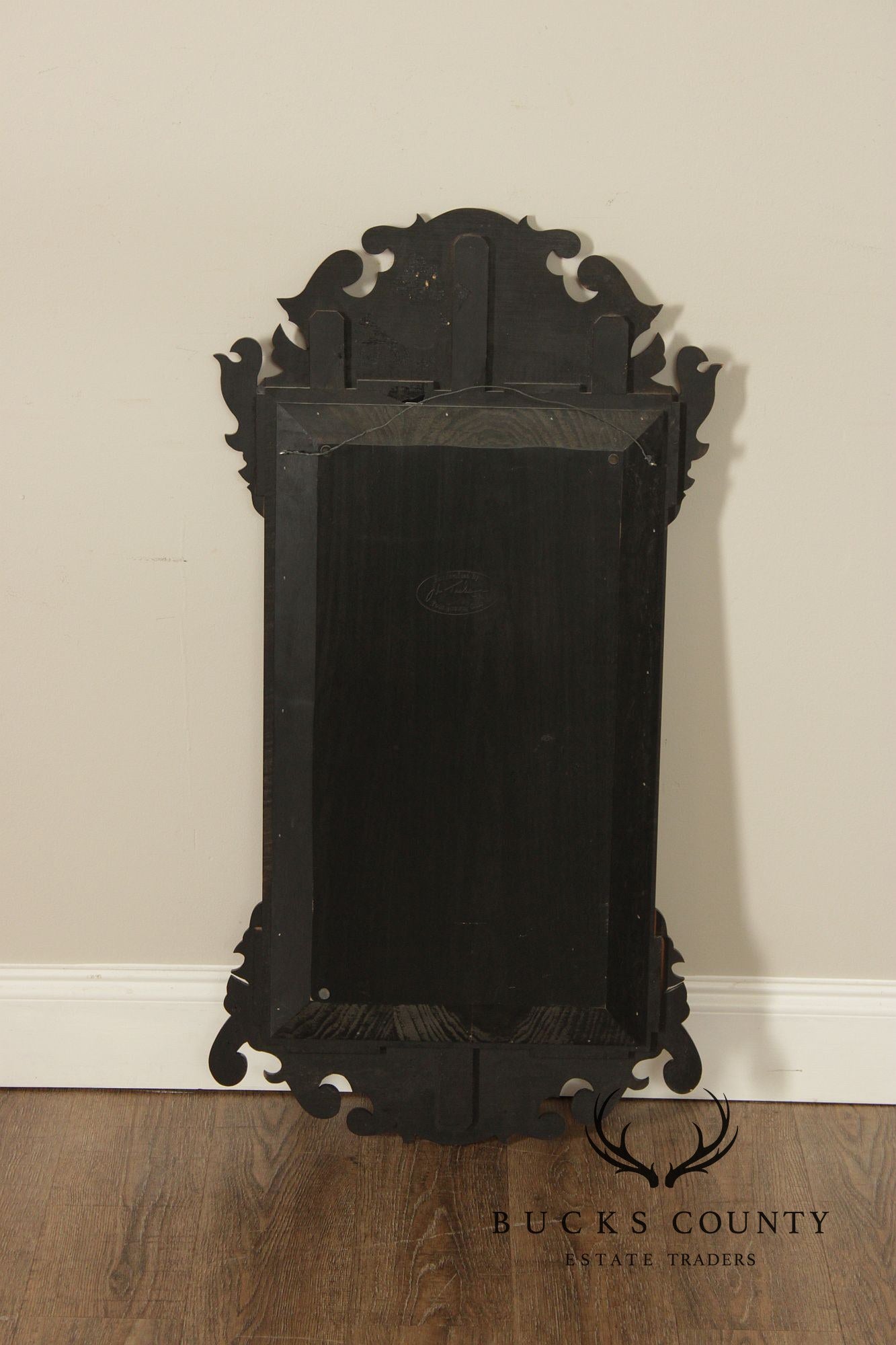 J.L. Treharn Chippendale Style Tiger Maple Wall Mirror