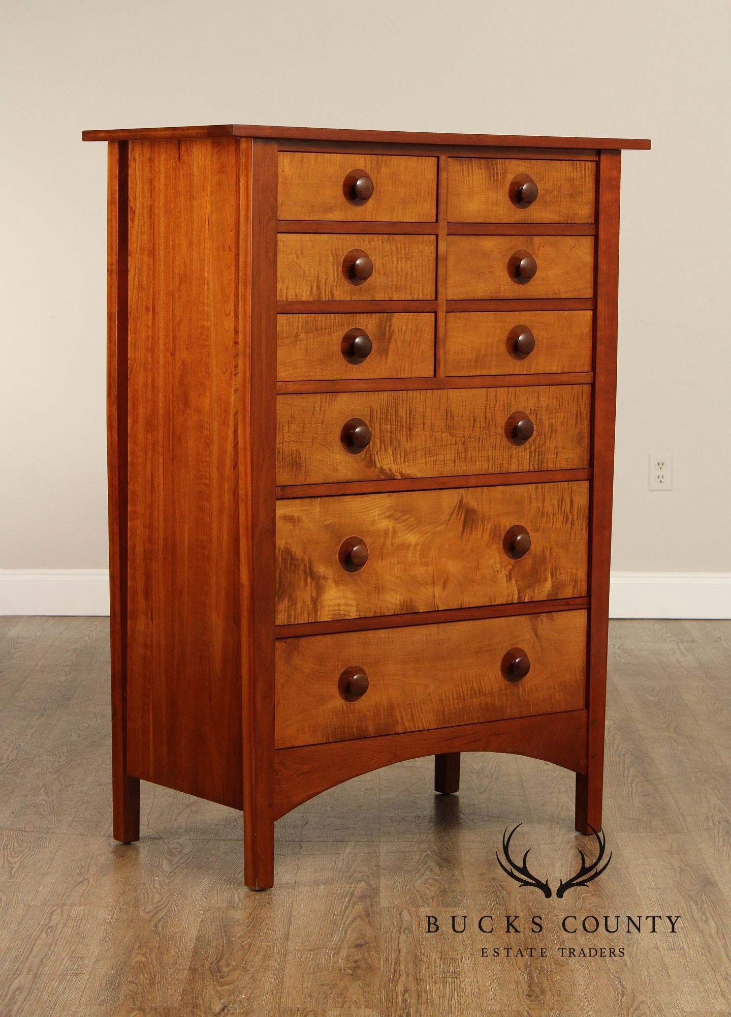 Stickley Mission Collection Harvey Ellis Cherry Nine-Drawer Chest