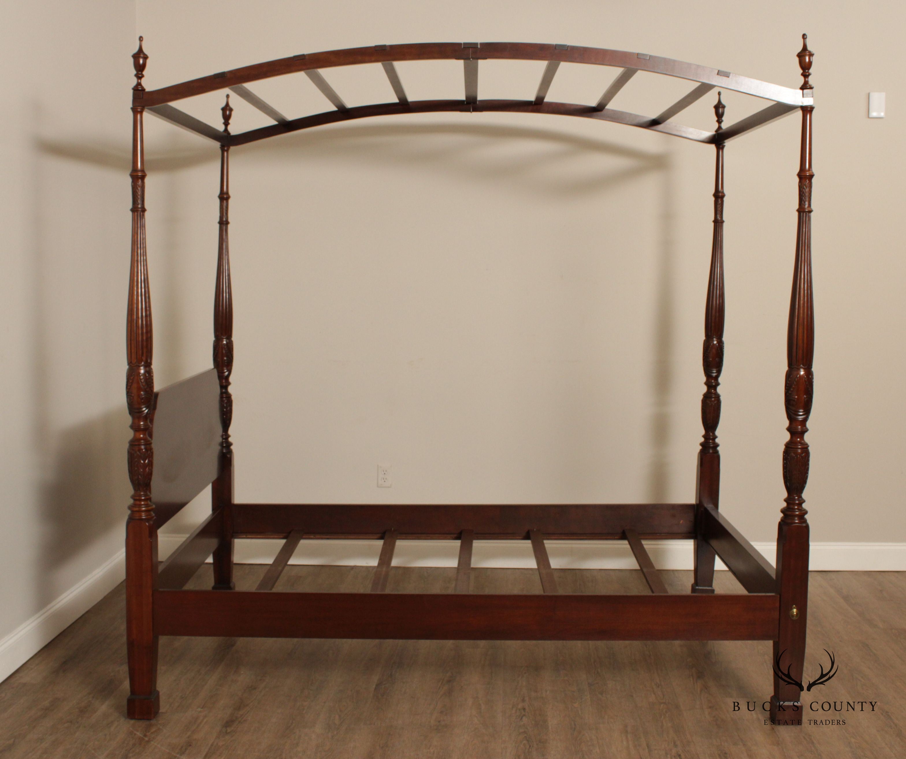 Ethan Allen 'Georgian Court' Queen-Size Canopy Rice Bed