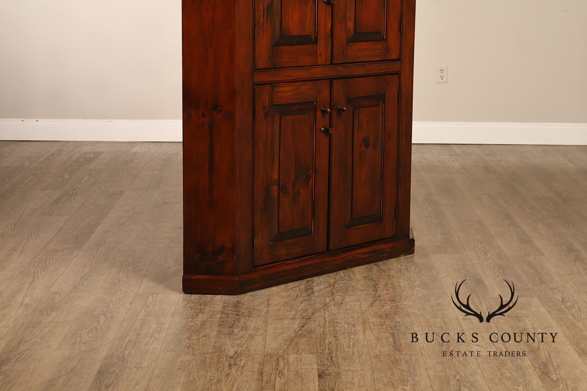 Stephen Von Hohen Farmhouse Pine Corner Cupboard