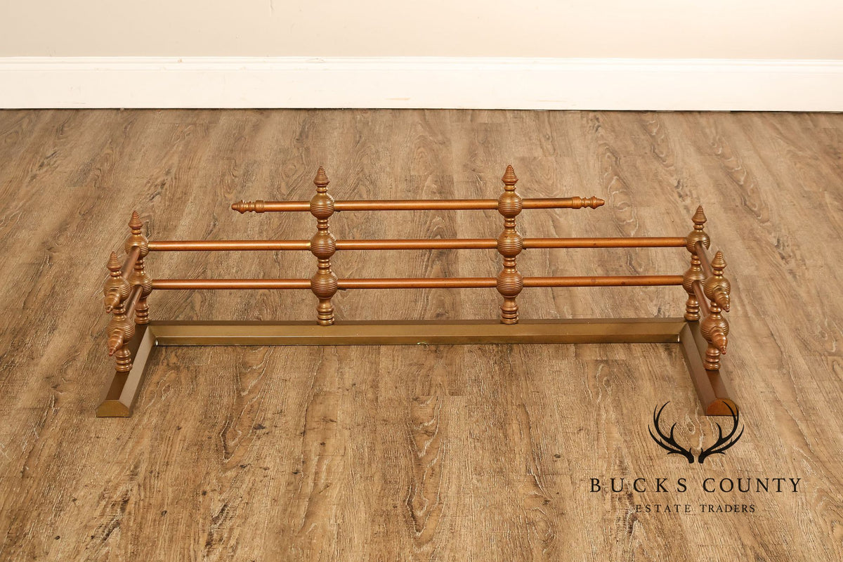 Traditional Brass Tone Fireplace Fender