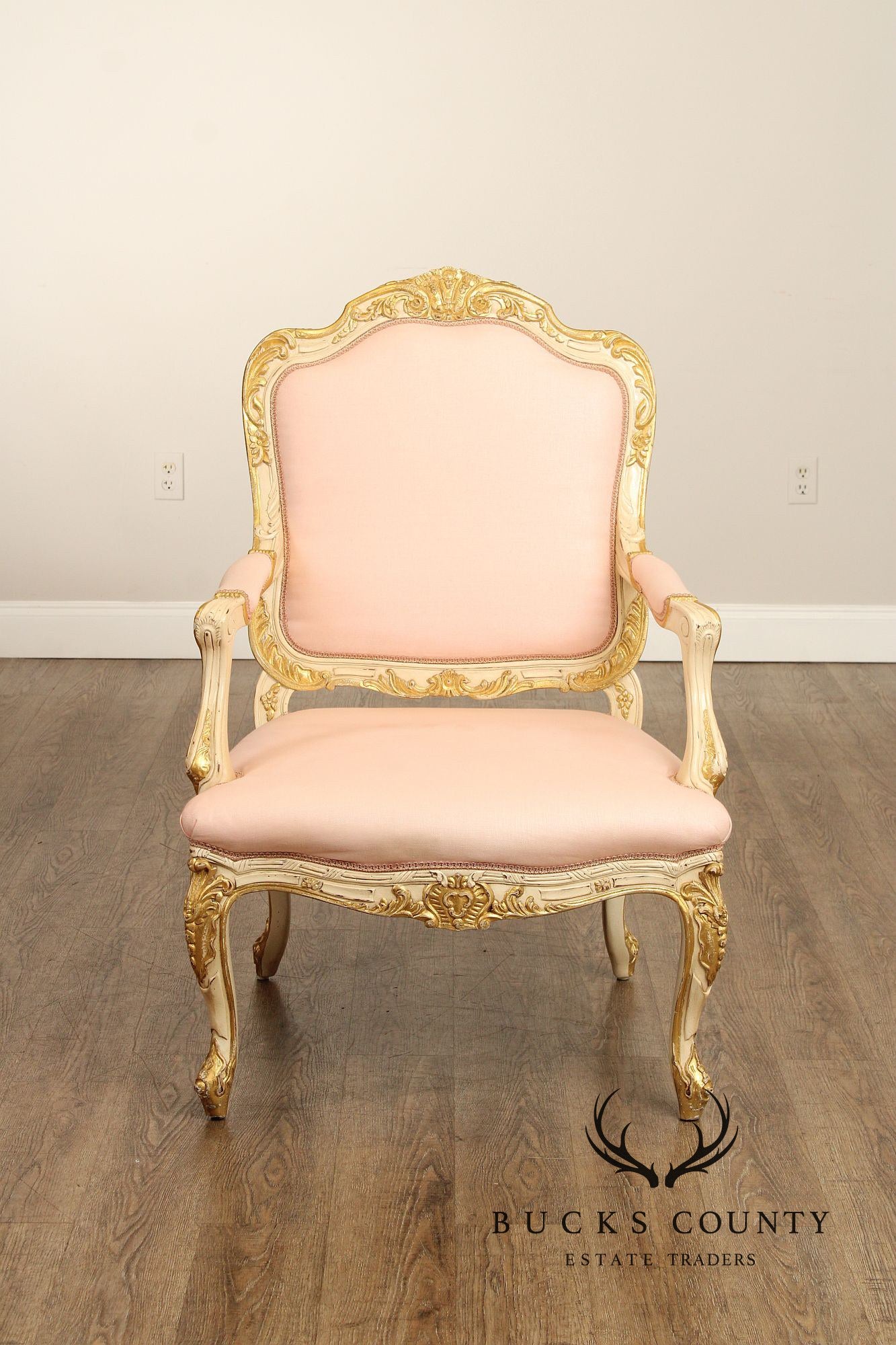 Ralph Lauren Venetian Style Partial Gilt Armchair