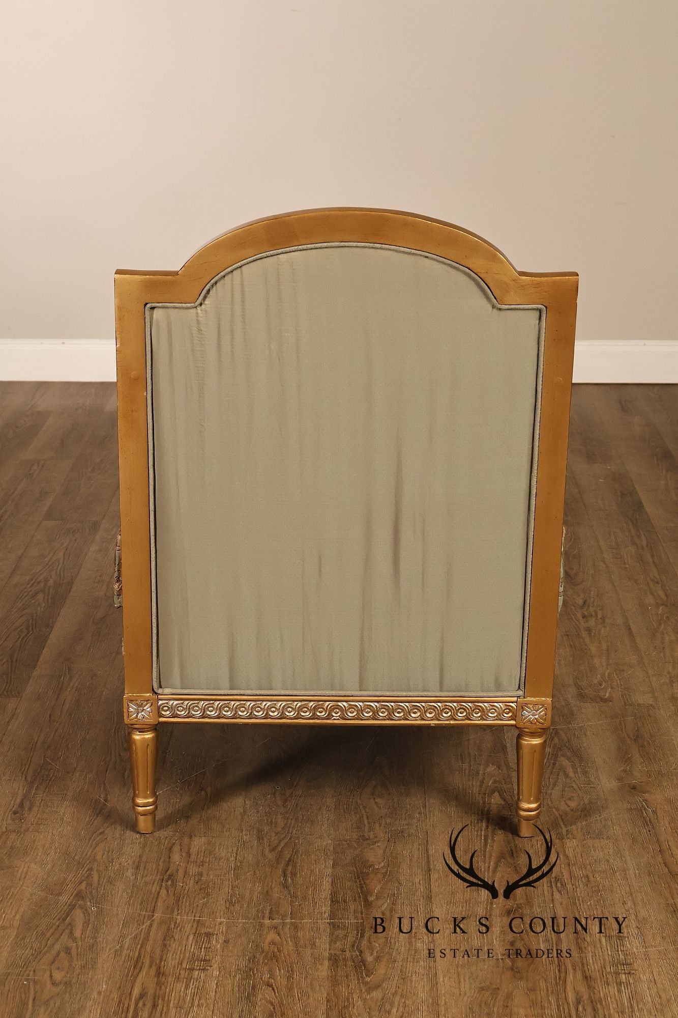 French Louis XVI Style Pair of Bergere Armchairs