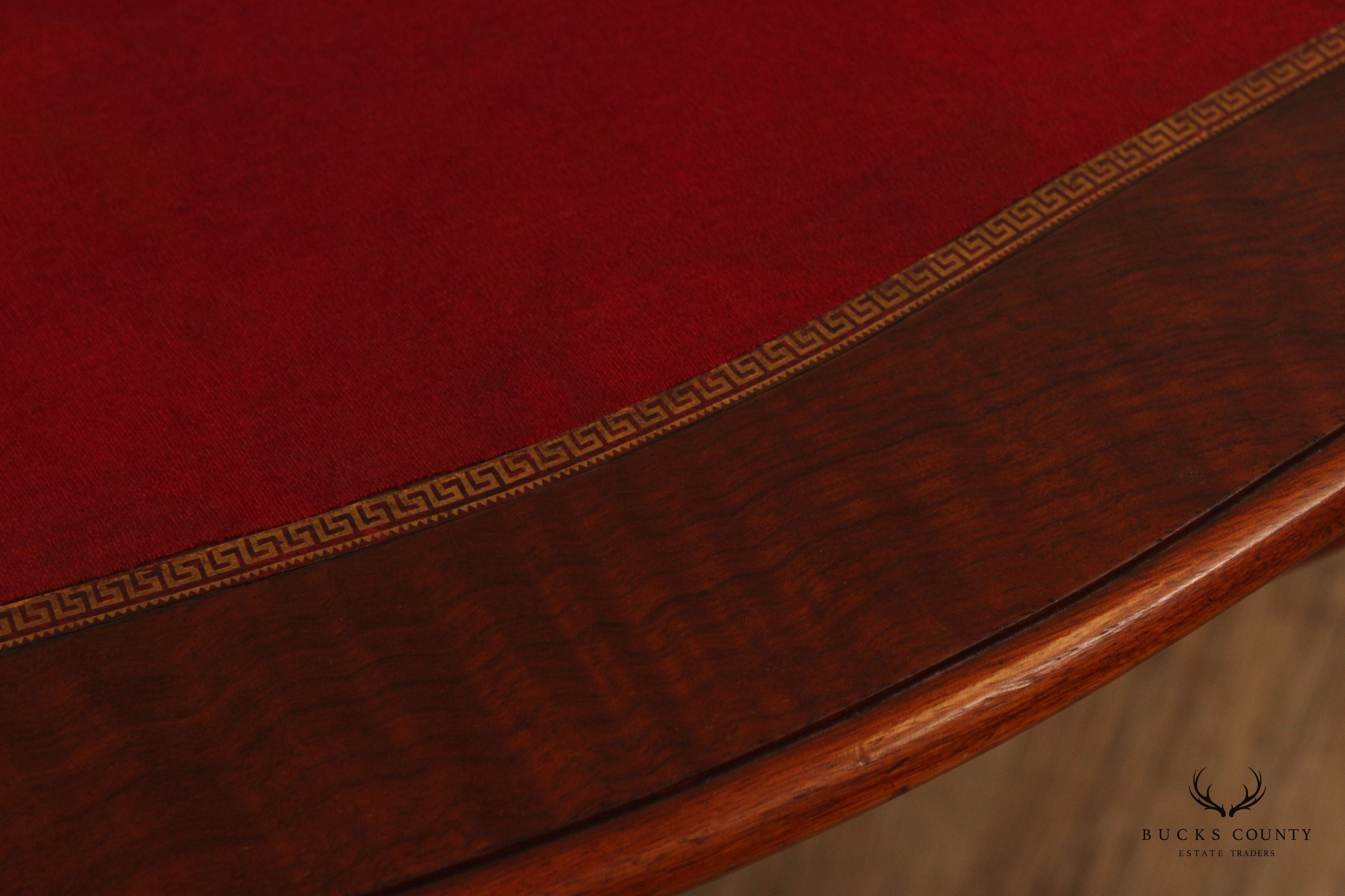 Antique French Louis XV Style Walnut Folding Card Table