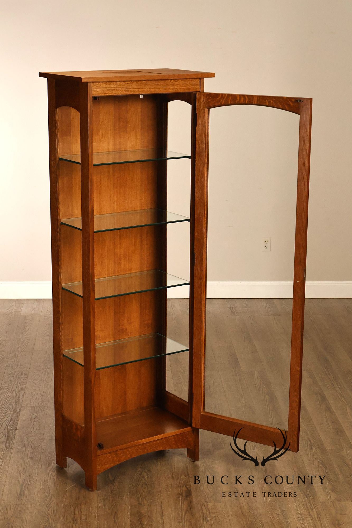 Stickley Mission Collection Oak Display Cabinet