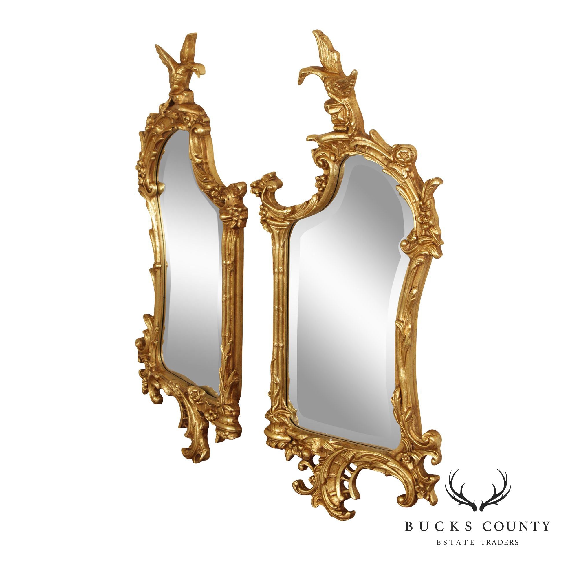 George III Style Pair Of Giltwood Wall Mirrors