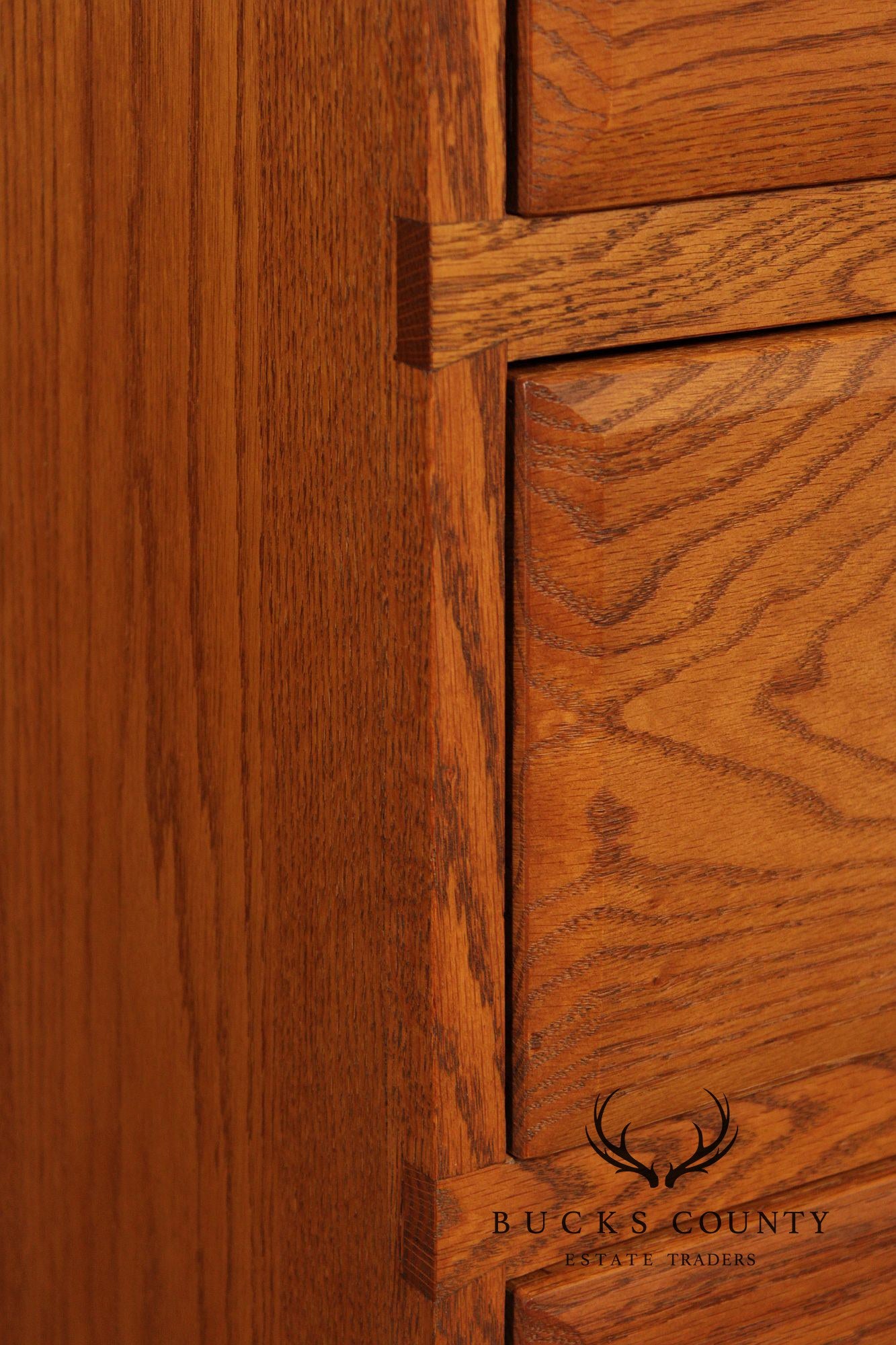 Hunt Country Furniture Oak Eight Drawer High Chest