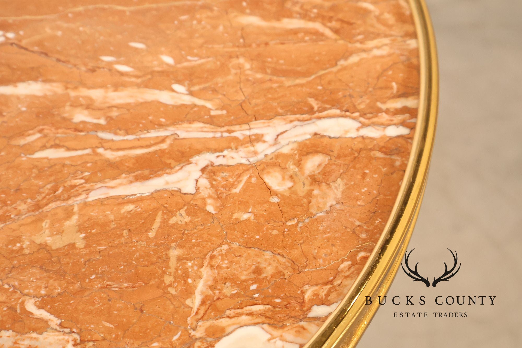 Neoclassical Style Pair of Marble Top Gueridon Side Tables