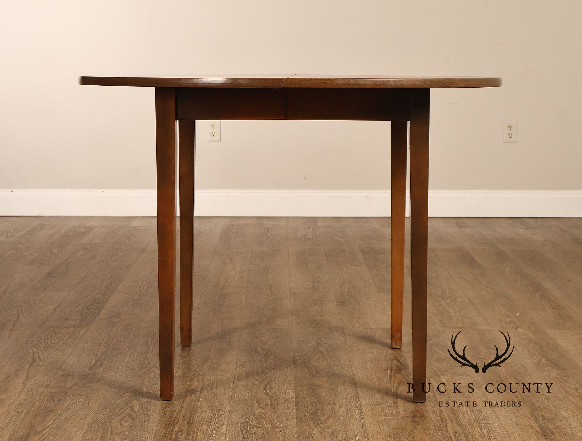 Mid Century Modern Round Expandable Dining Table
