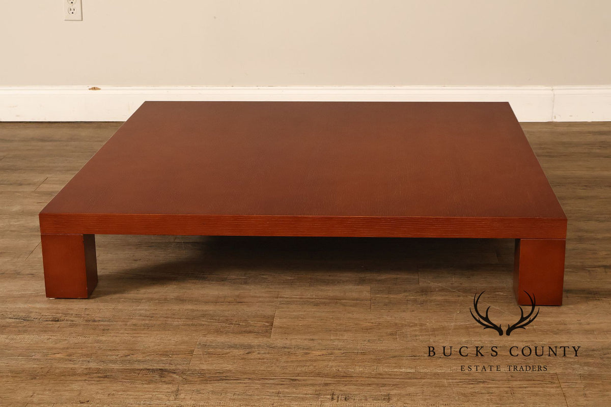 Modern Low Profile Square Coffee Table