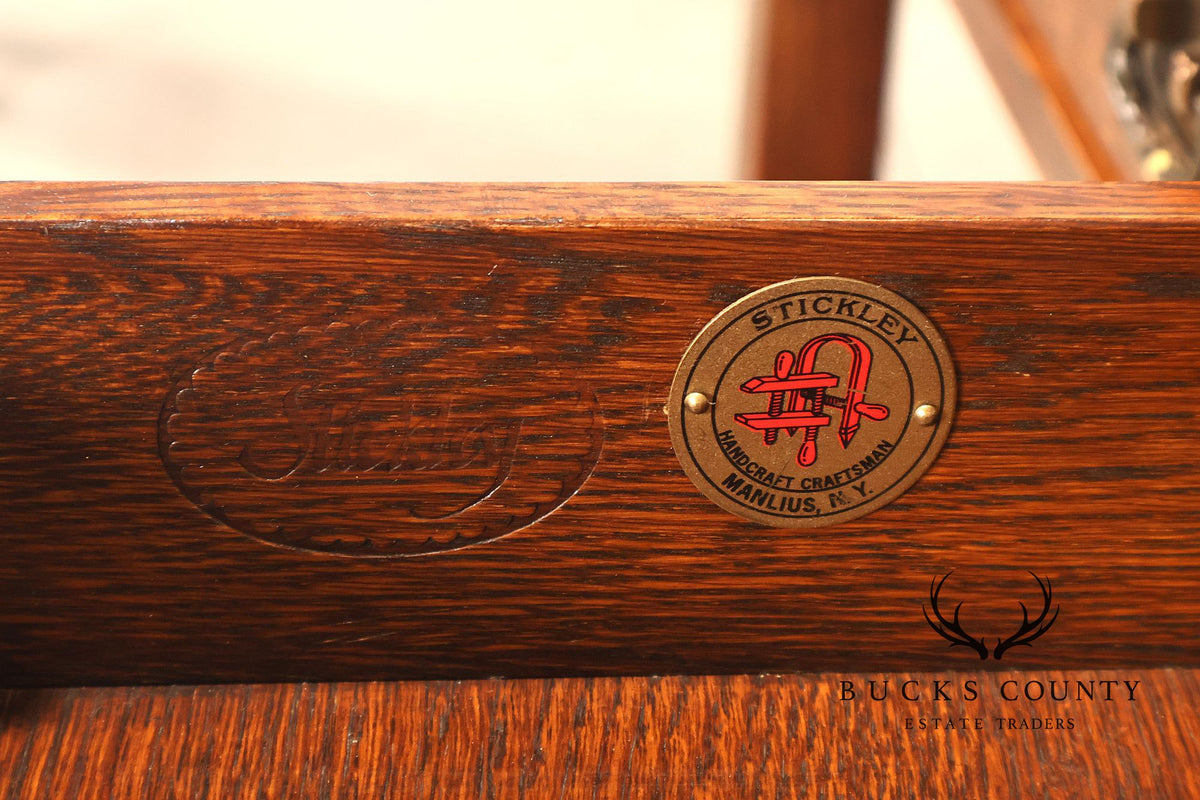 Stickley Mission Collection Oak Spindle Writing Desk