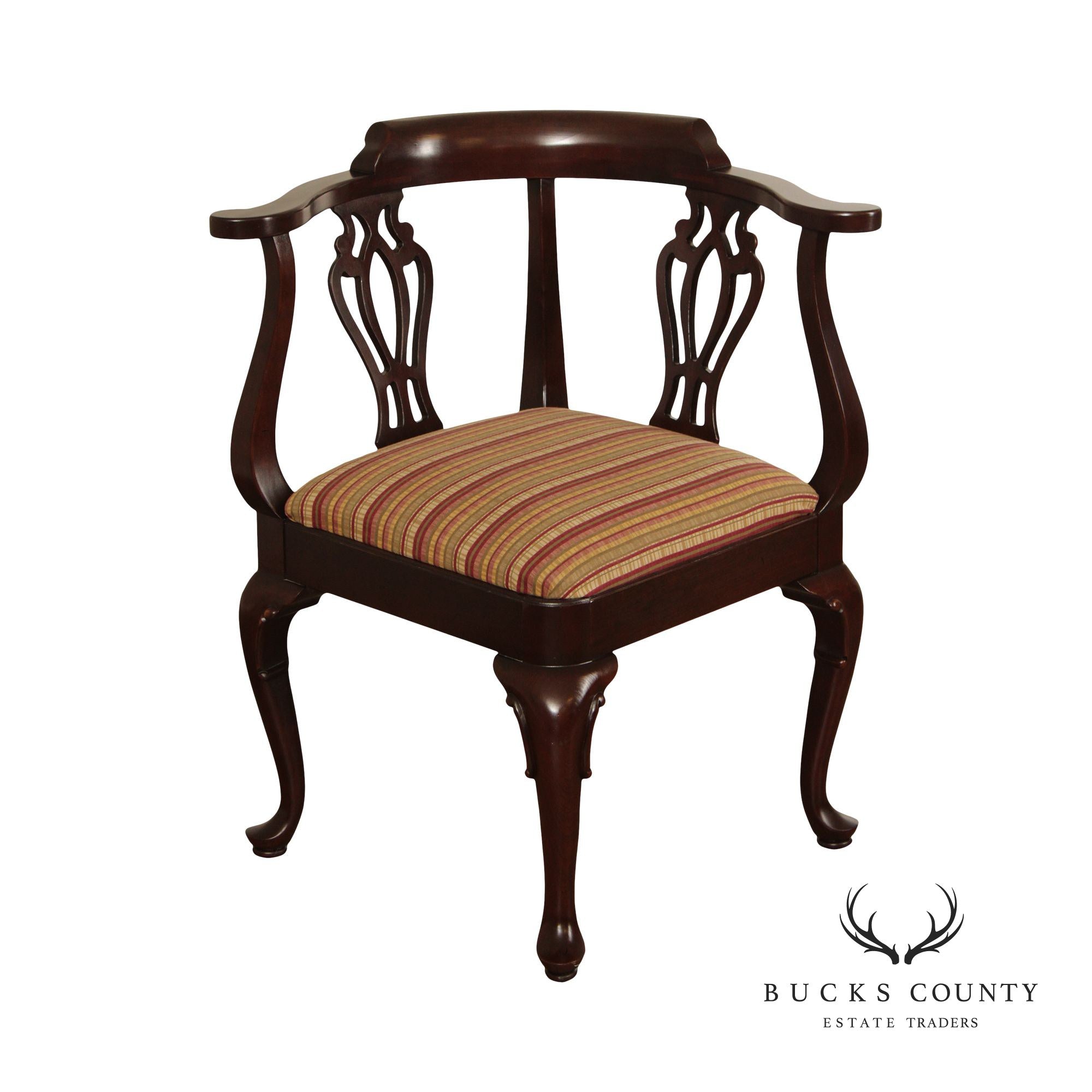 Ethan Allen Georgian Court Queen Anne Cherry Corner Chair