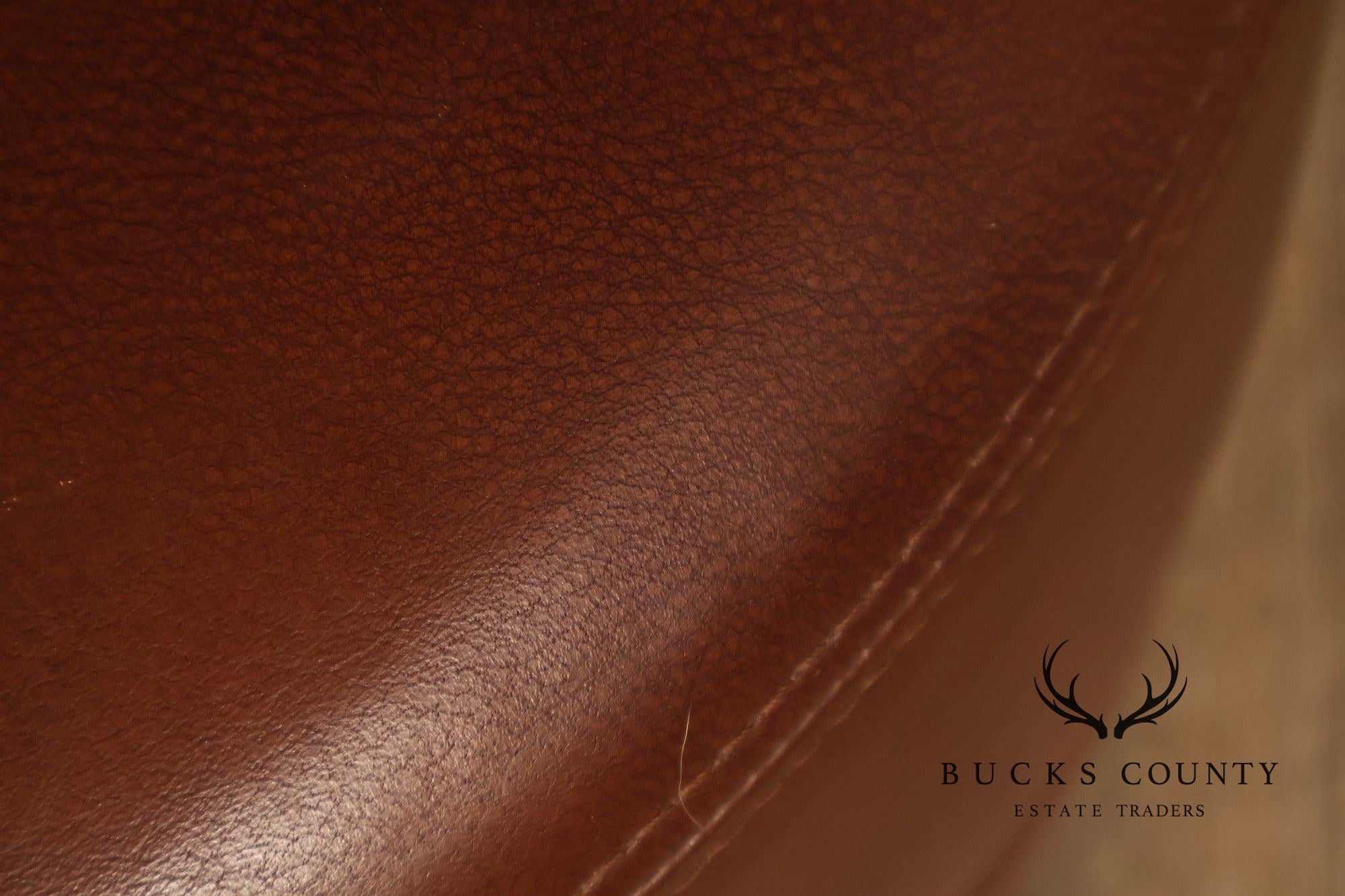 Bradington Young Traditional Style Leather Ottoman