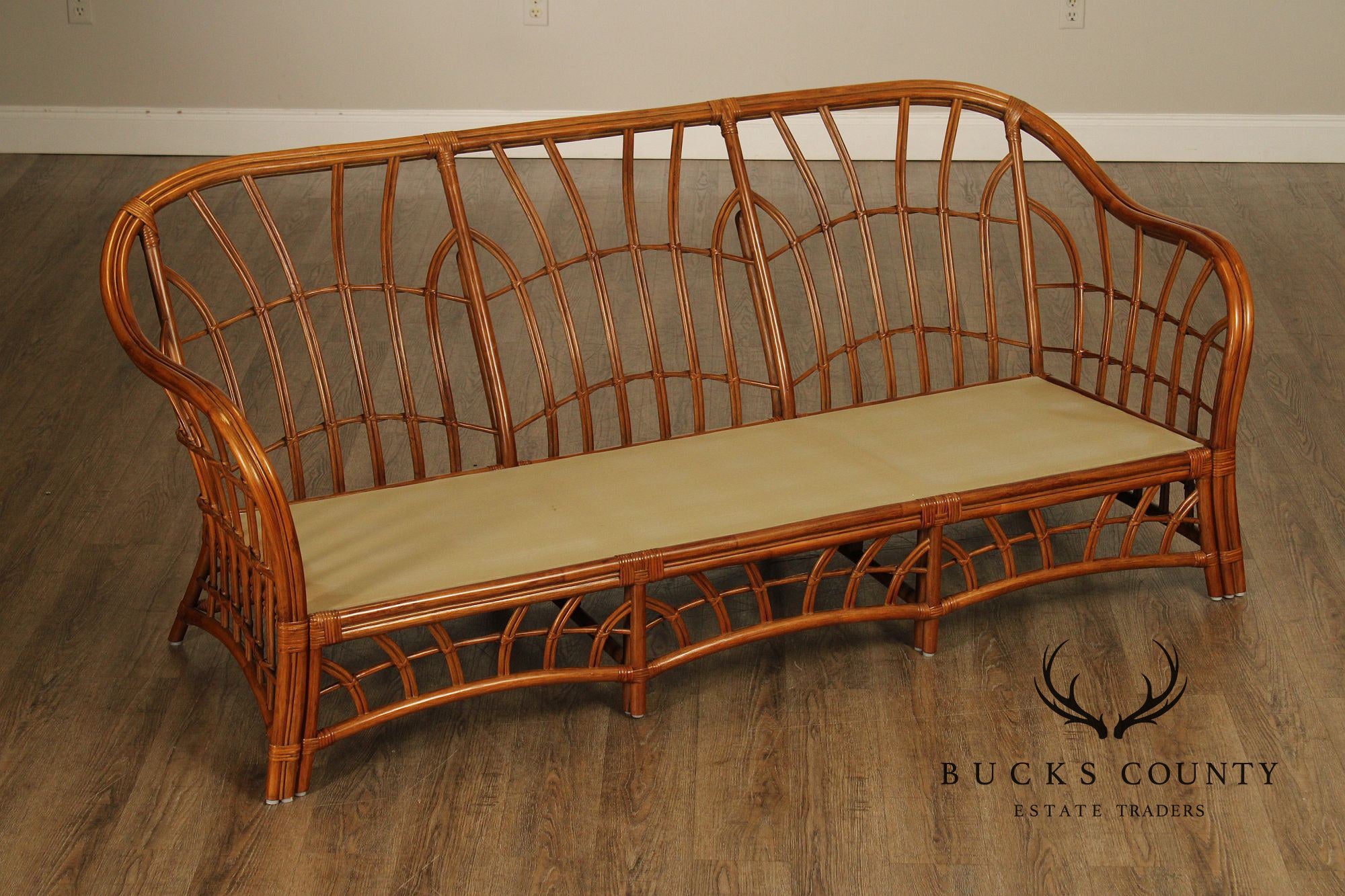 South Sea 'New Kauai' Rattan Sofa With Sunbrella Cushions