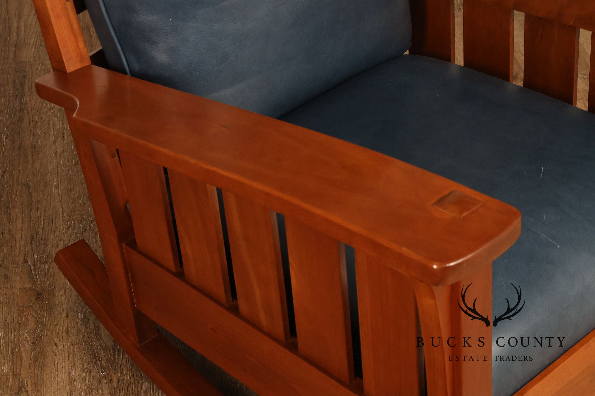 Stickley Mission Collection Cherry and Leather Rocker