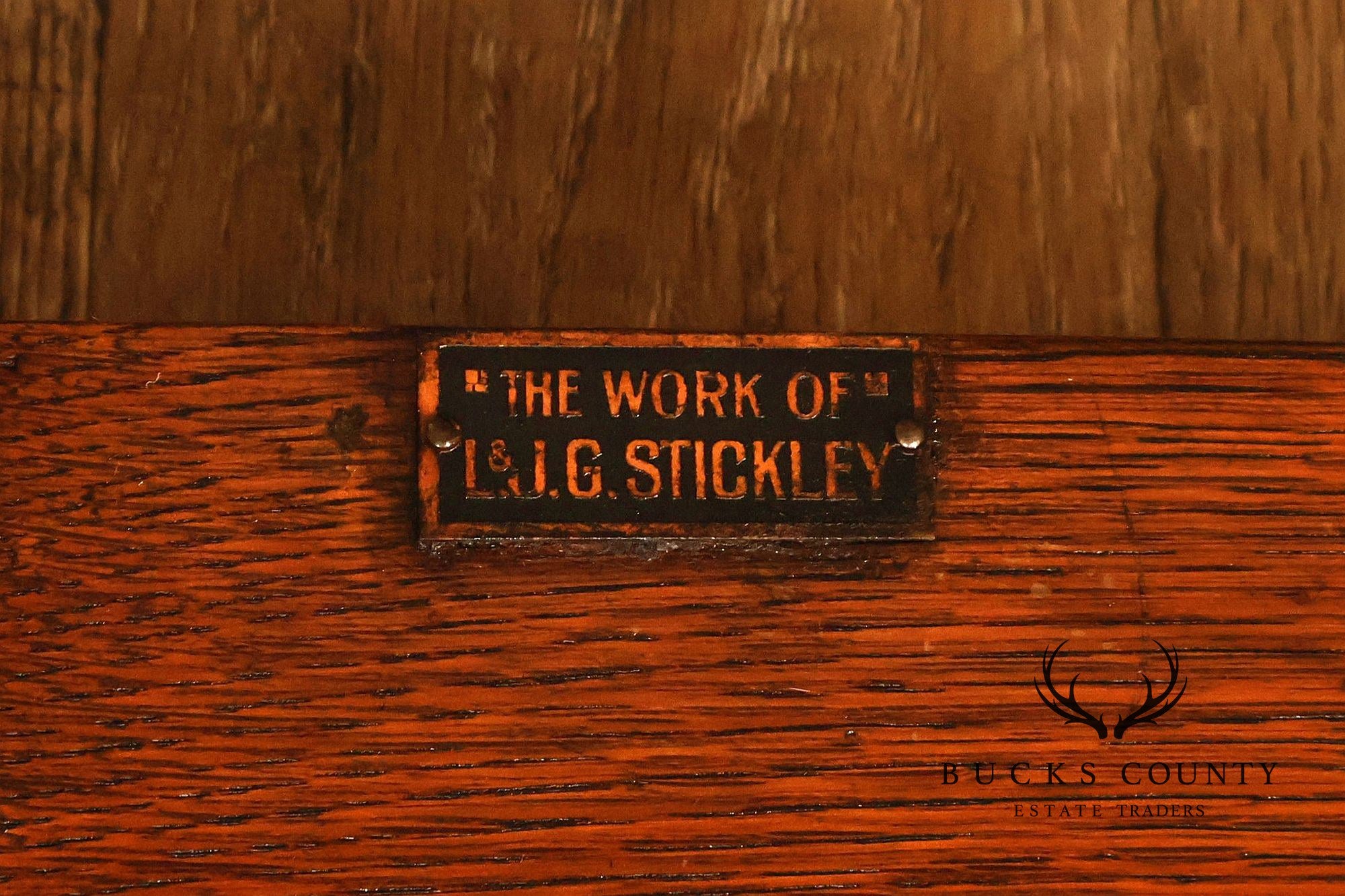 Antique L. & J.G. Stickley Arts And Crafts Oak Side Chair #370