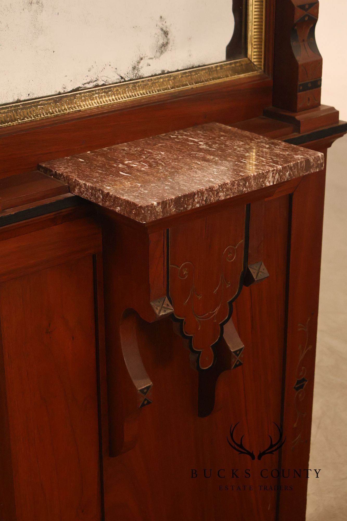 Victorian Eastlake Carved Wood Hall Tree