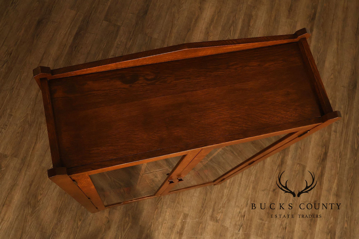 Antique Grand Rapids Mission Oak Gun Cabinet