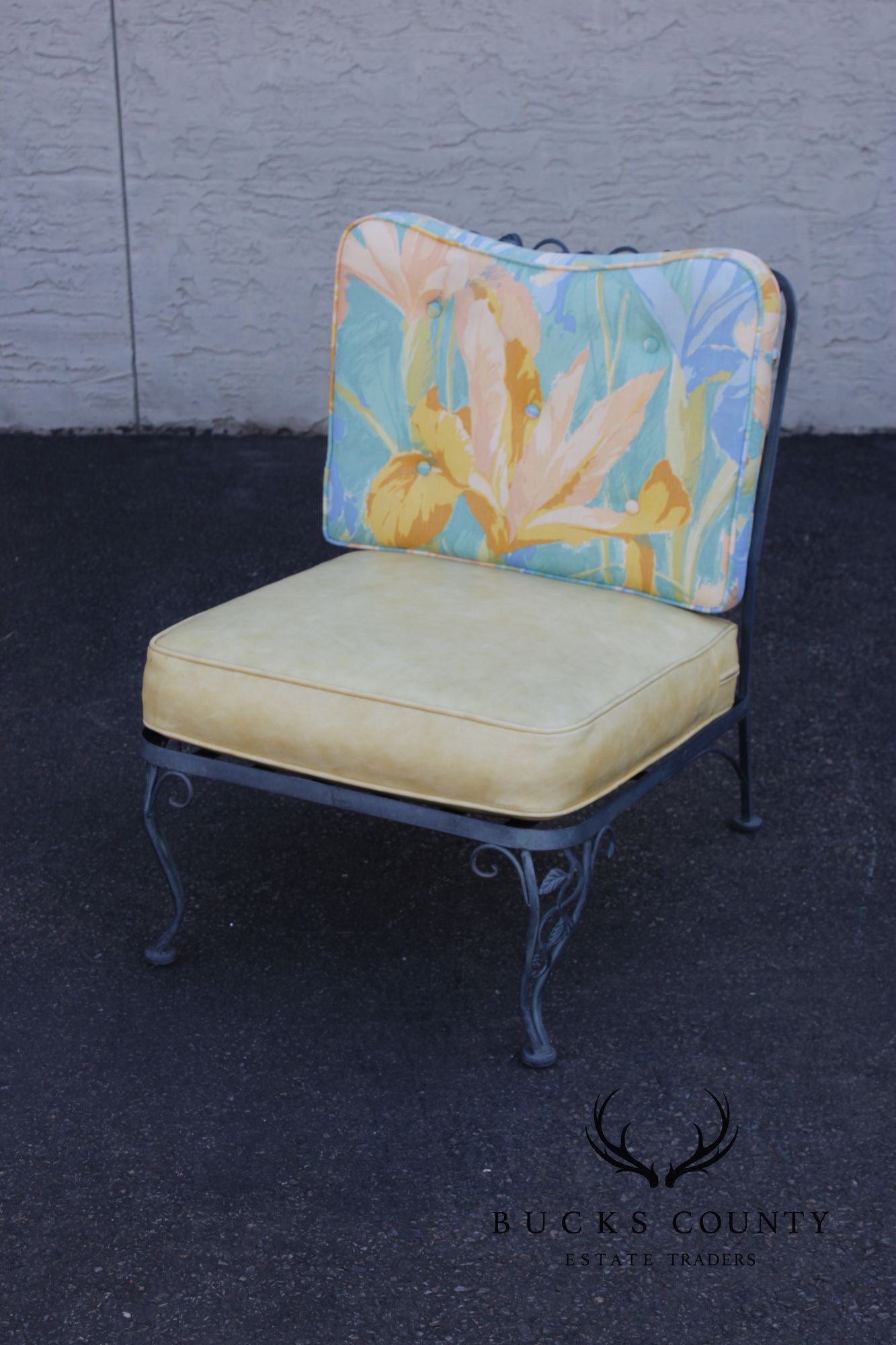 Woodard 'Chantilly Rose' Wrought Iron Outdoor Patio Sofa