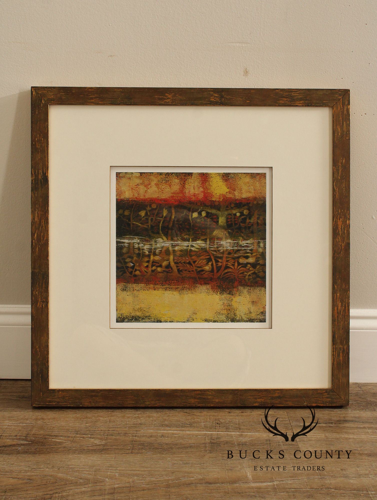 Abstract Expressionist Framed Woodland Giclée