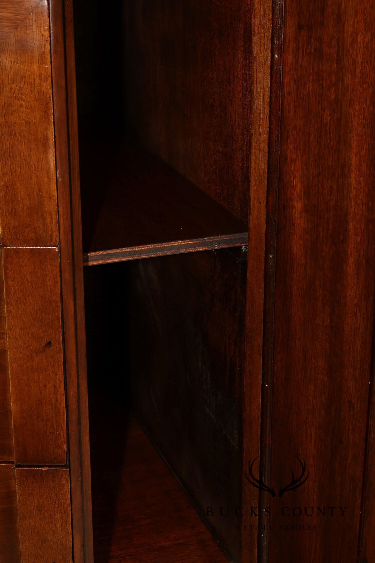 Marble Top Neoclassical Style Mahogany Dresser Buffet